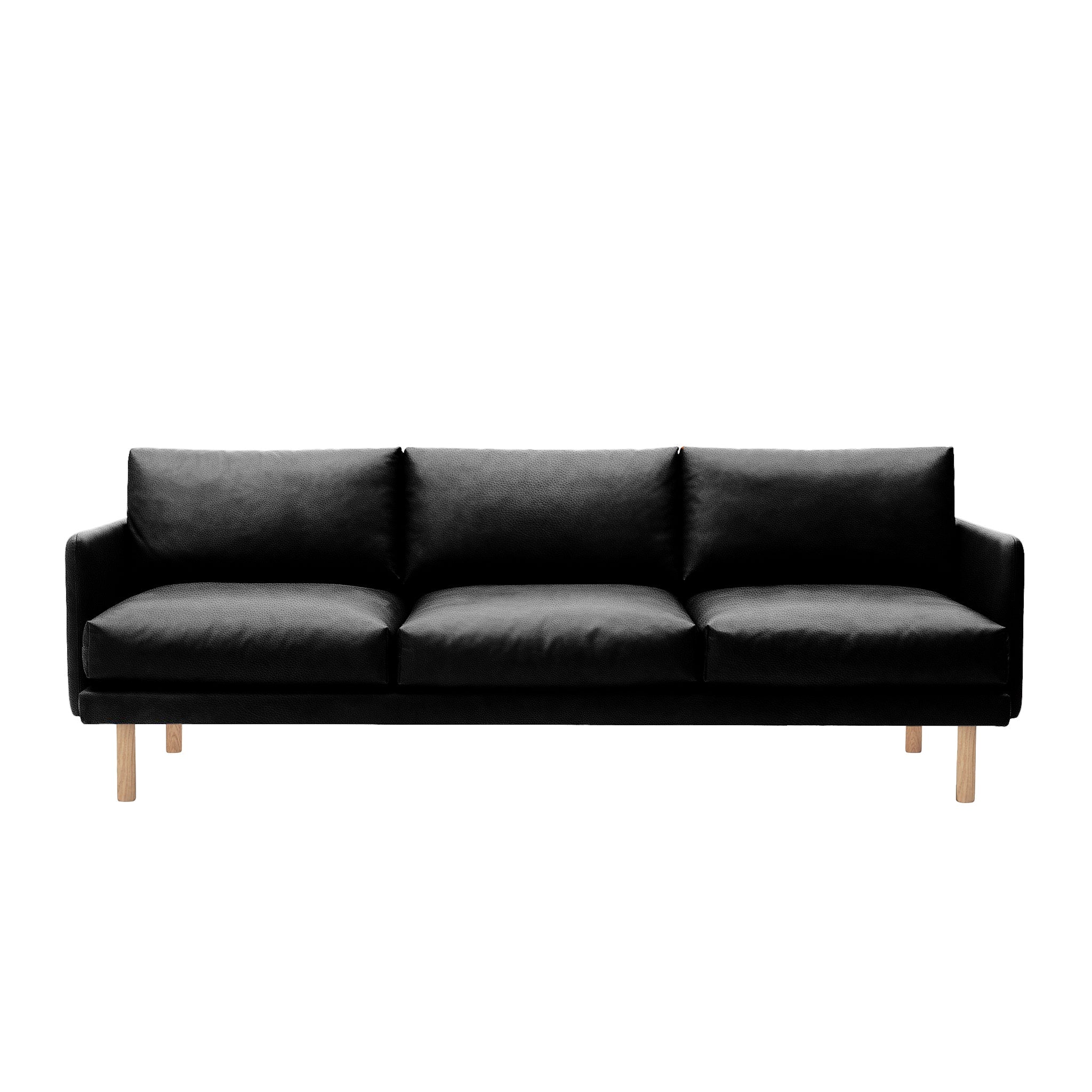 EMO 3 Seater Sofa – Semi-Aniline Leather in Black EMO 3 Seater Sofa – Semi-Aniline Leather in Black Bruunmunch