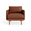 Emo Armchair in Davos Brown – Upholstered Sofa by Bruunmunch