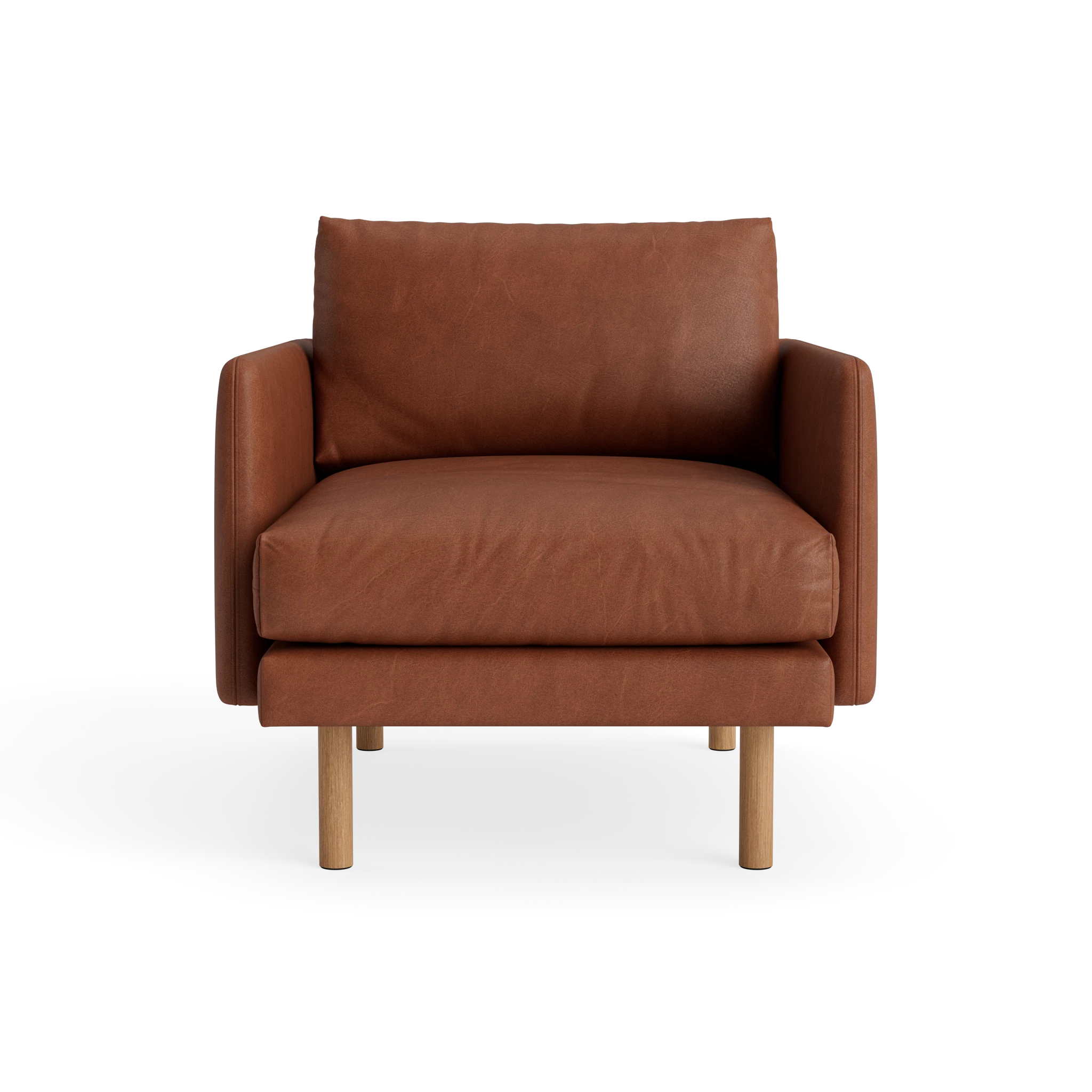 Emo Armchair in Davos Brown – Upholstered Sofa by Bruunmunch