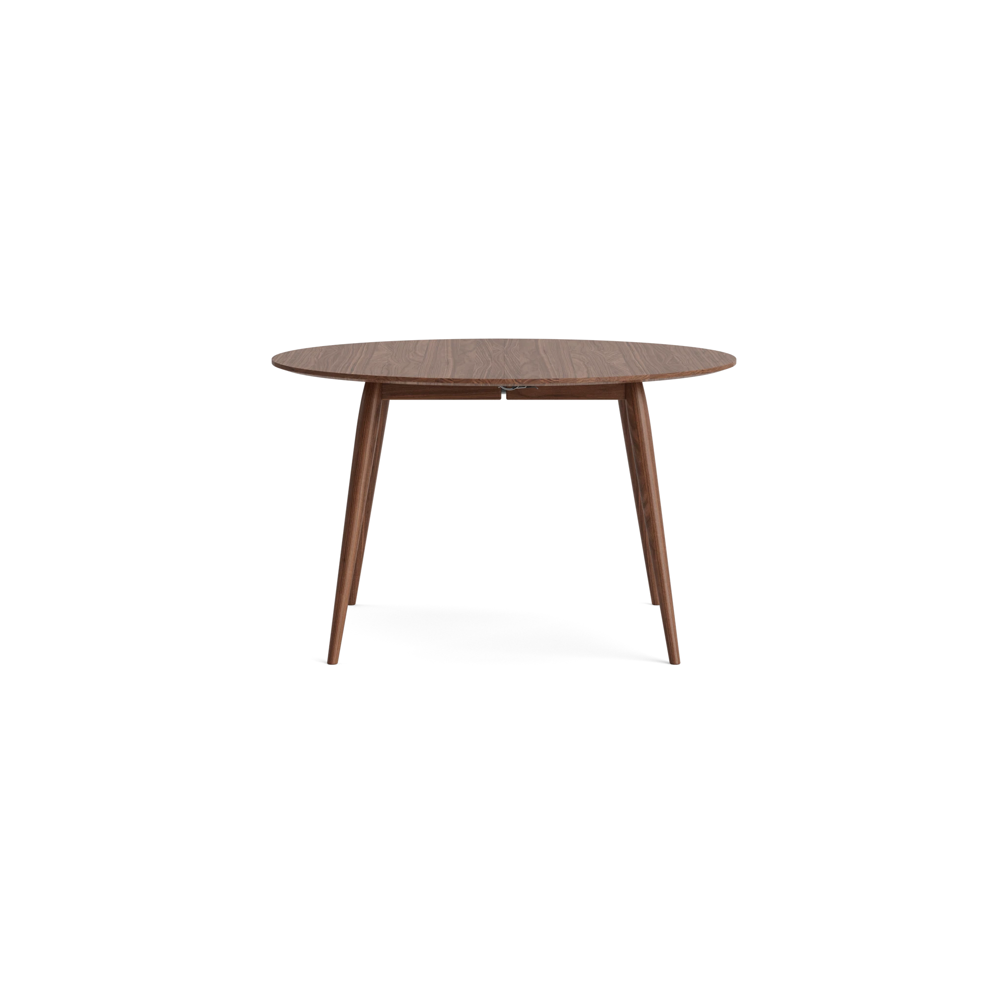 PLAYdinner Round Ø120 Extendable Dining Table in Nussbaum mit Naturöl – Massivholz-Esstisch von Bruunmunch