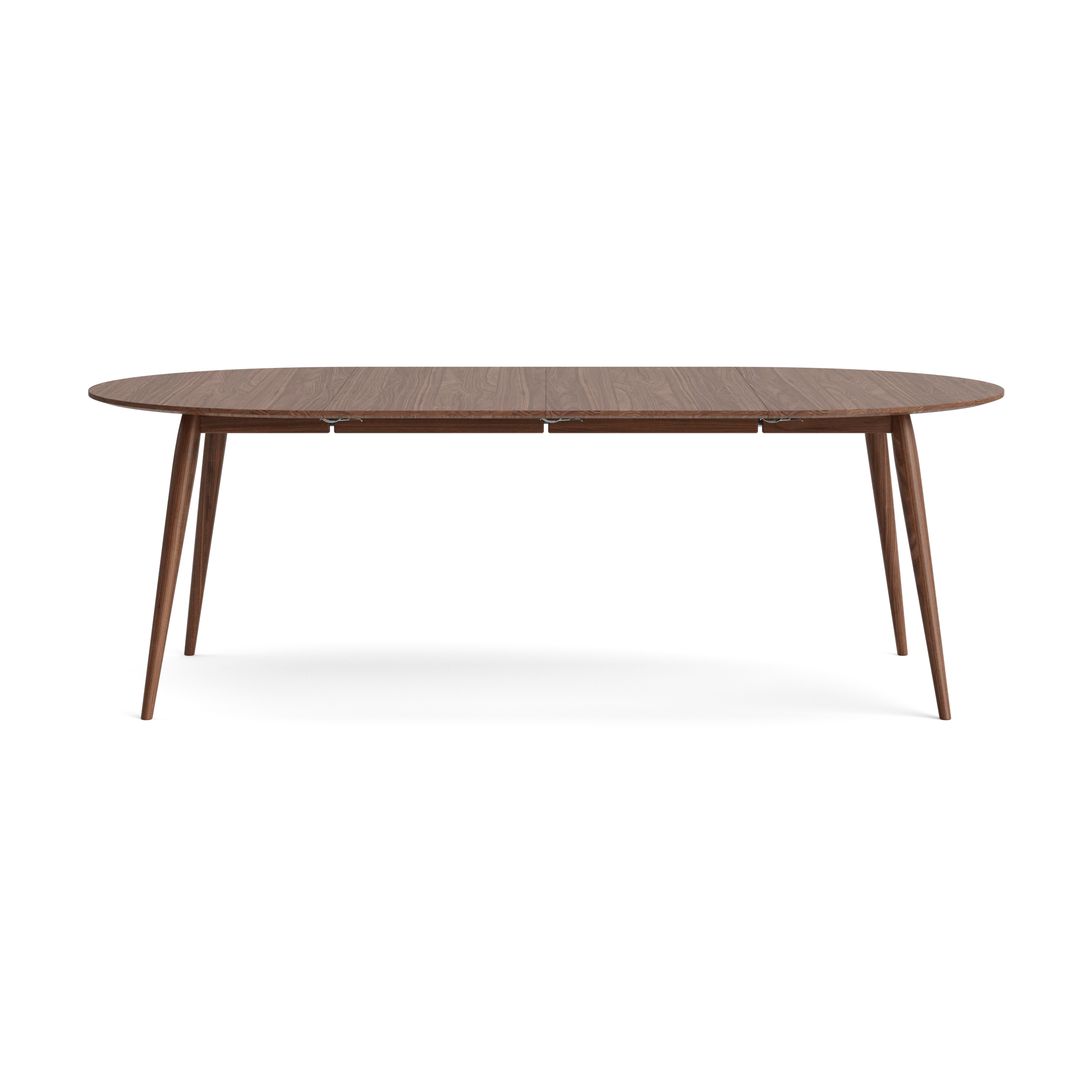 PLAYdinner Round Ø120 Extendable Dining Table in Nussbaum mit Naturöl – Massivholz-Esstisch von Bruunmunch