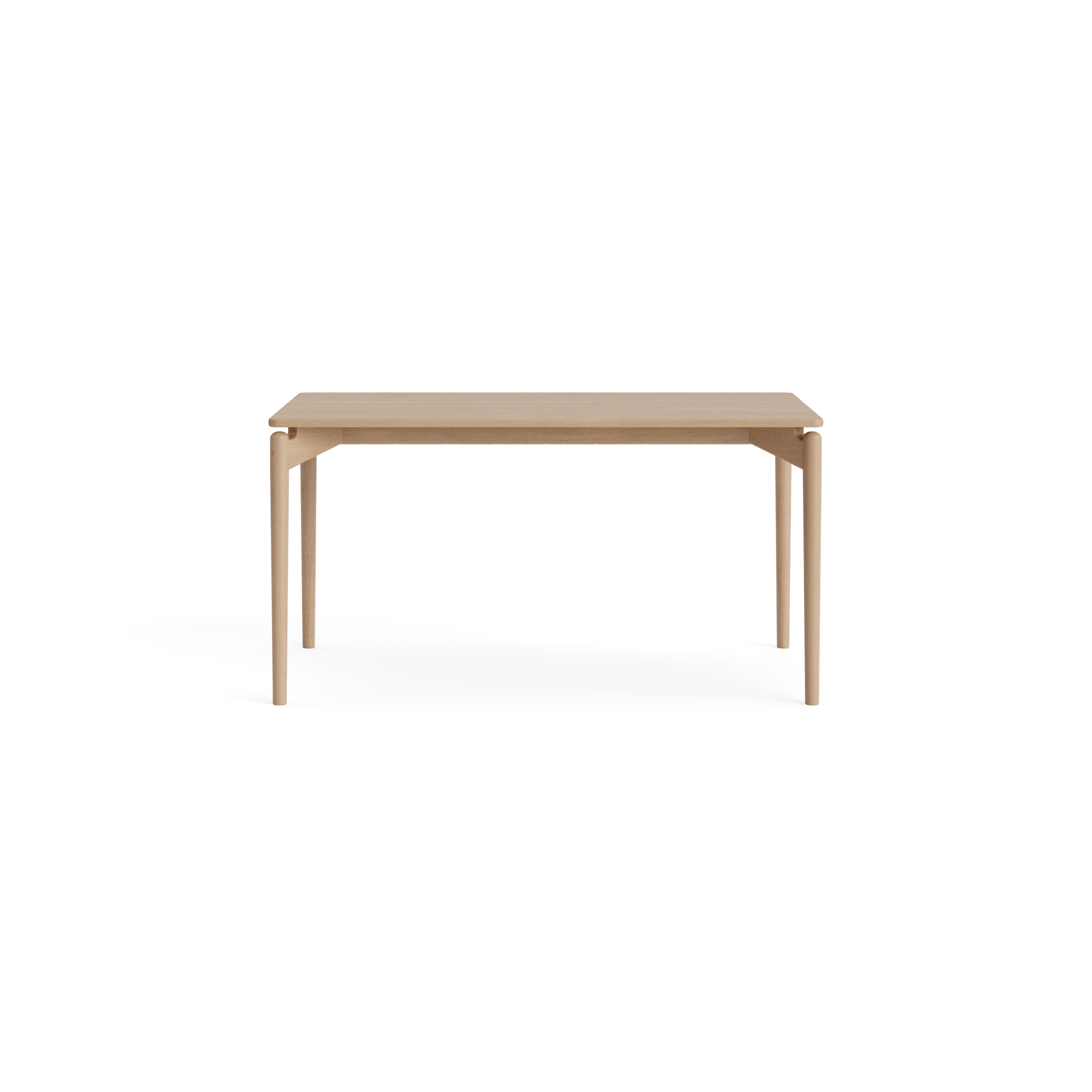PURE Dining Table Length 140 in Oak White oil – Solid wood dining table by Bruunmunch