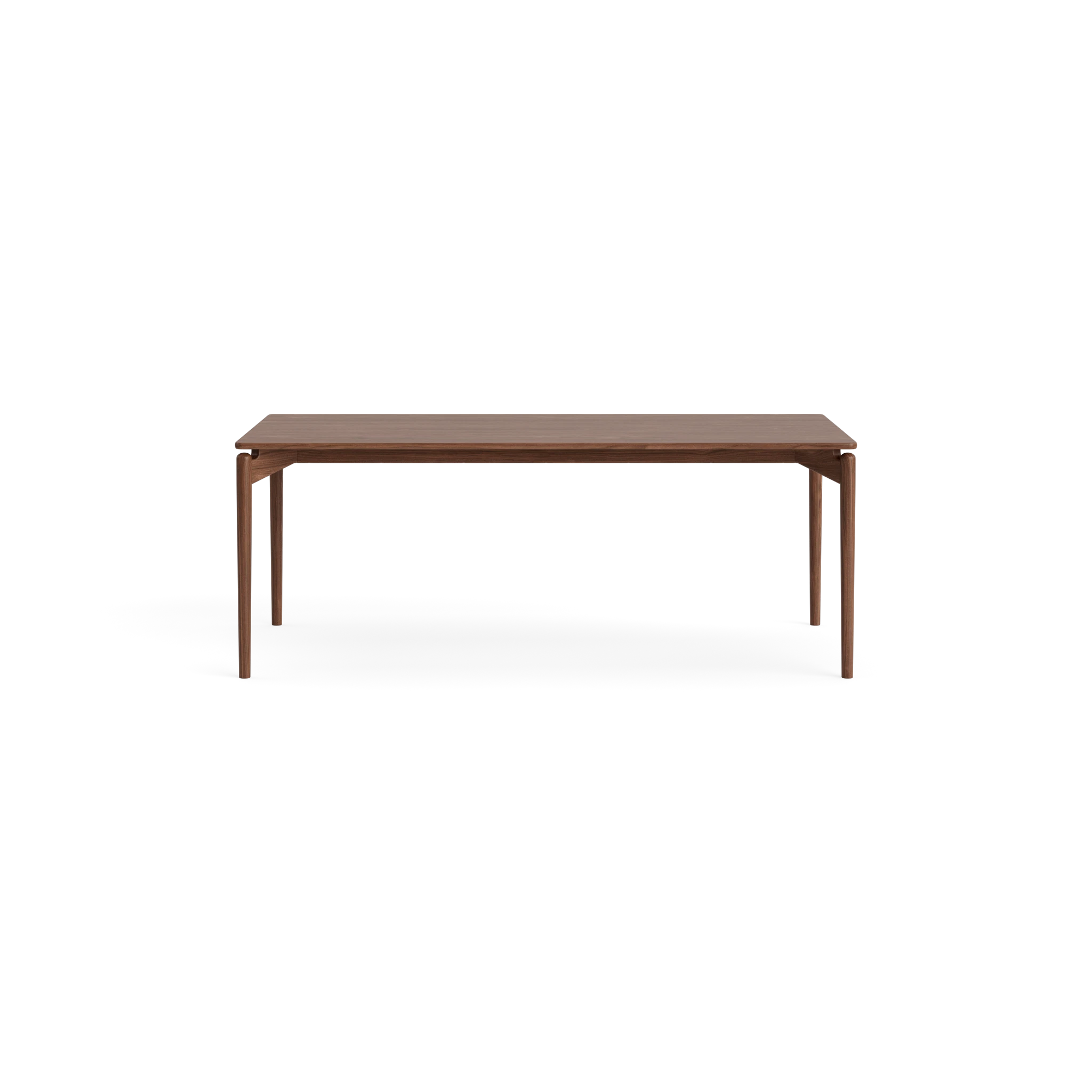 PURE Dining Table 190x100 in Walnut Natural oil – Solid wood dining table by Bruunmunch