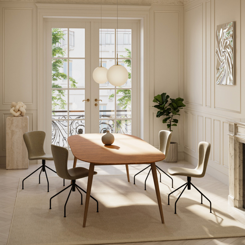 Swing chair dining table sale