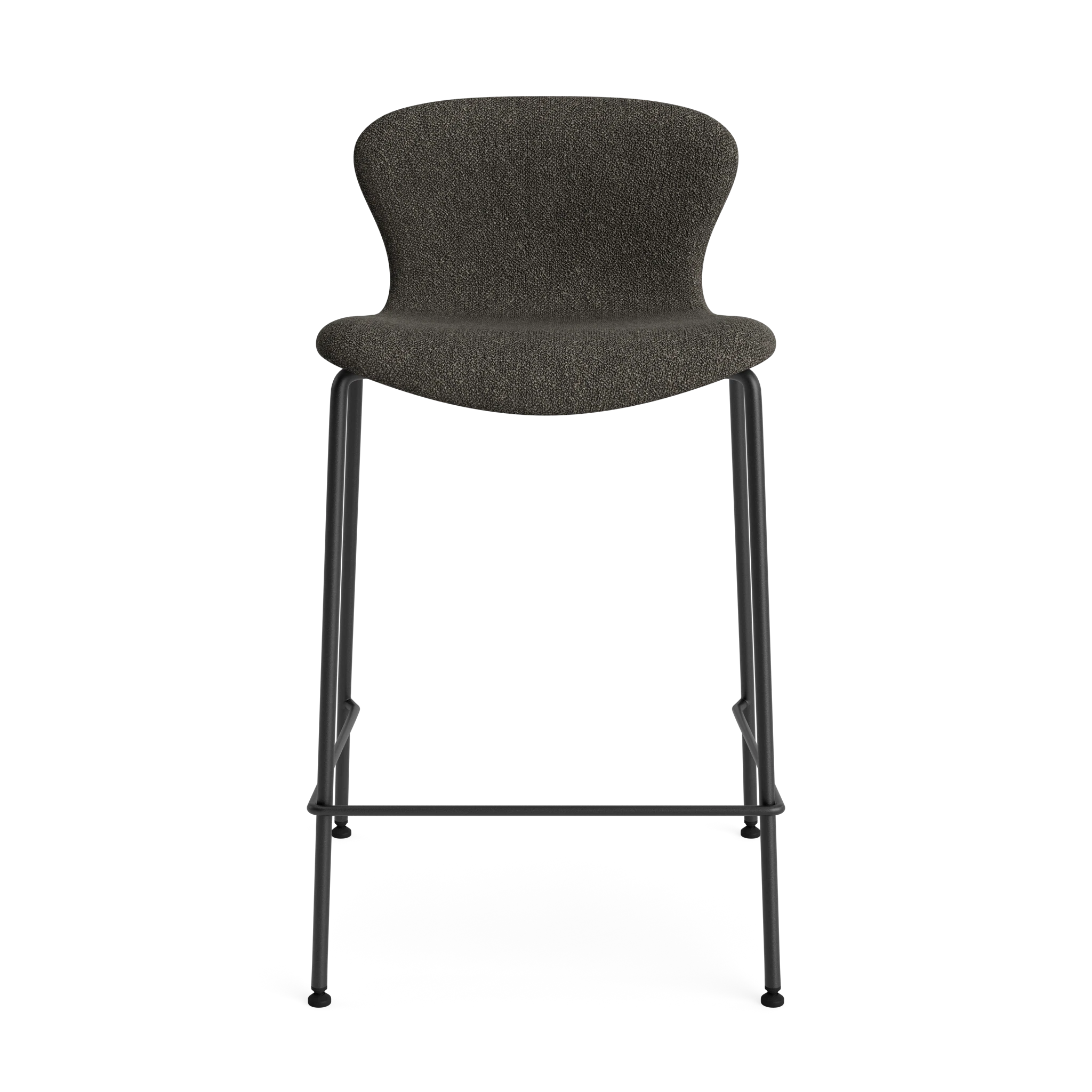 PLAY Chair Counter Fabric Height 65 in Crush Bouclé 040 – Upholstered counter chair by Bruunmunch