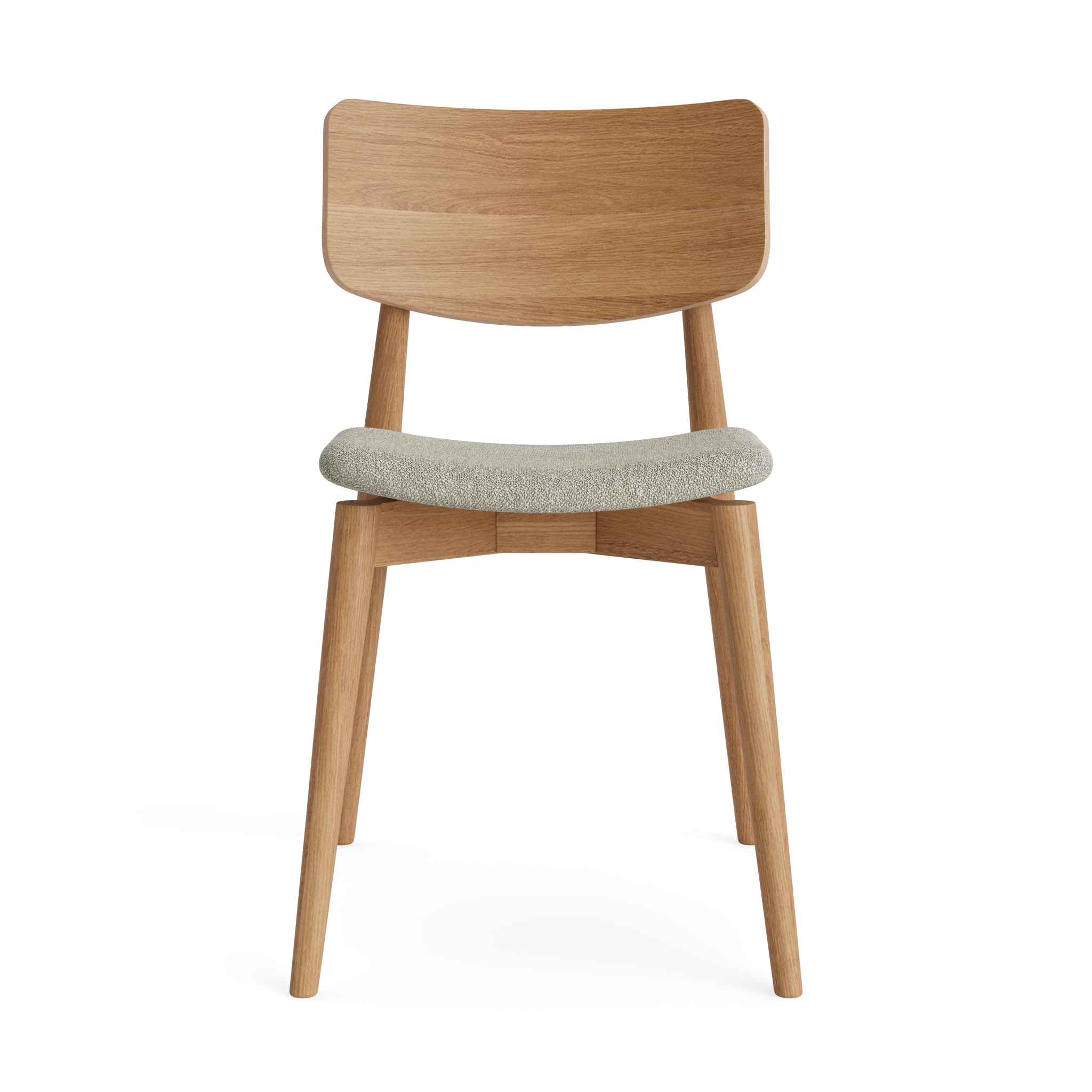 Chiara Chair Fabric Seat in Crush 50 – Solid wood dining chair by Bruunmunch