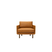 Emo Lounge Chair Upholstered in Dakar Coganc Leather with legs in Oak, Smoked. Designed by Mika Tolvanen a danish design sofa by Bruunmunch