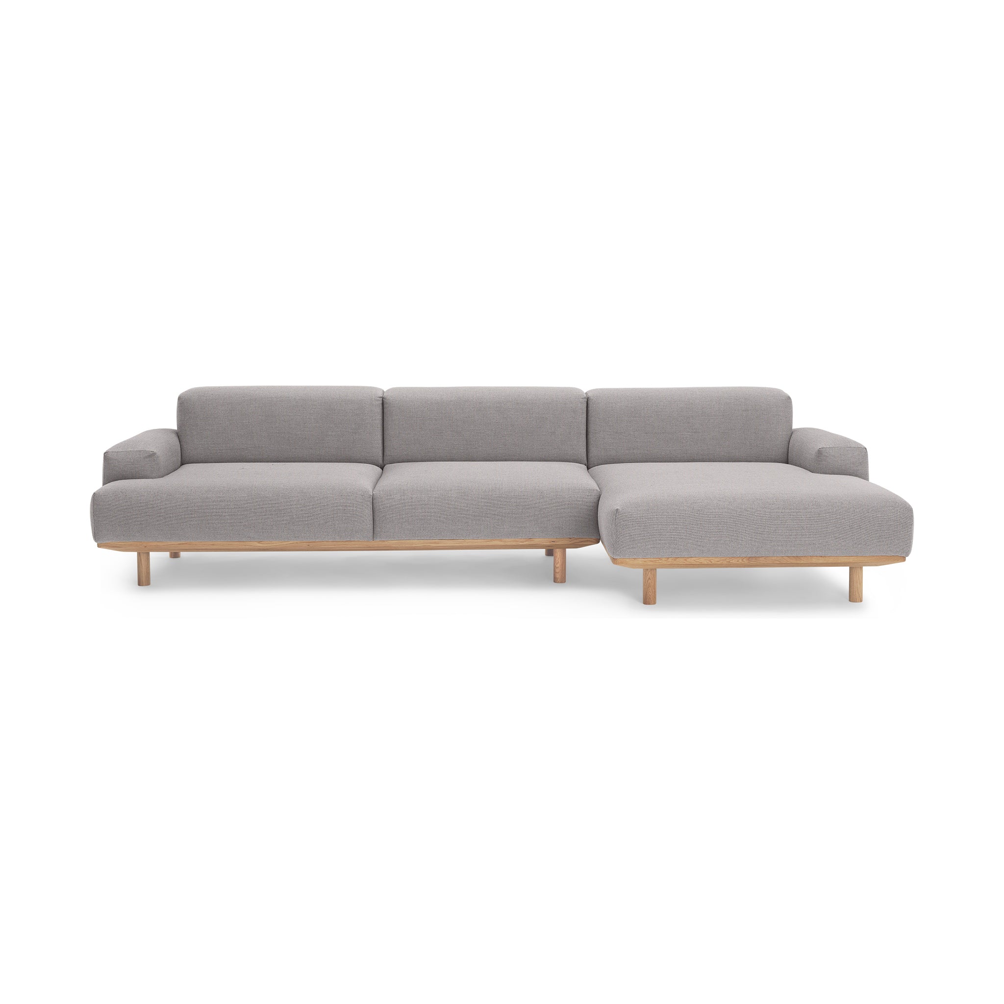 Reason Sofa 2 Seater Left / Chaiselong Right Upholstered in Kvadrat Re-Wool 108 a Danish design sofa by Bruunmunch