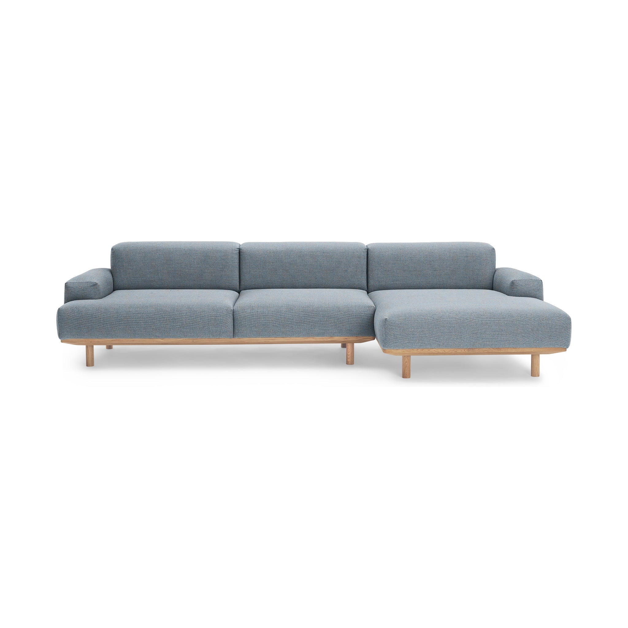 Reason Sofa 2 Seater Left / Chaiselong Right Upholstered in Kvadrat Re-Wool 718 a Danish design sofa by Bruunmunch