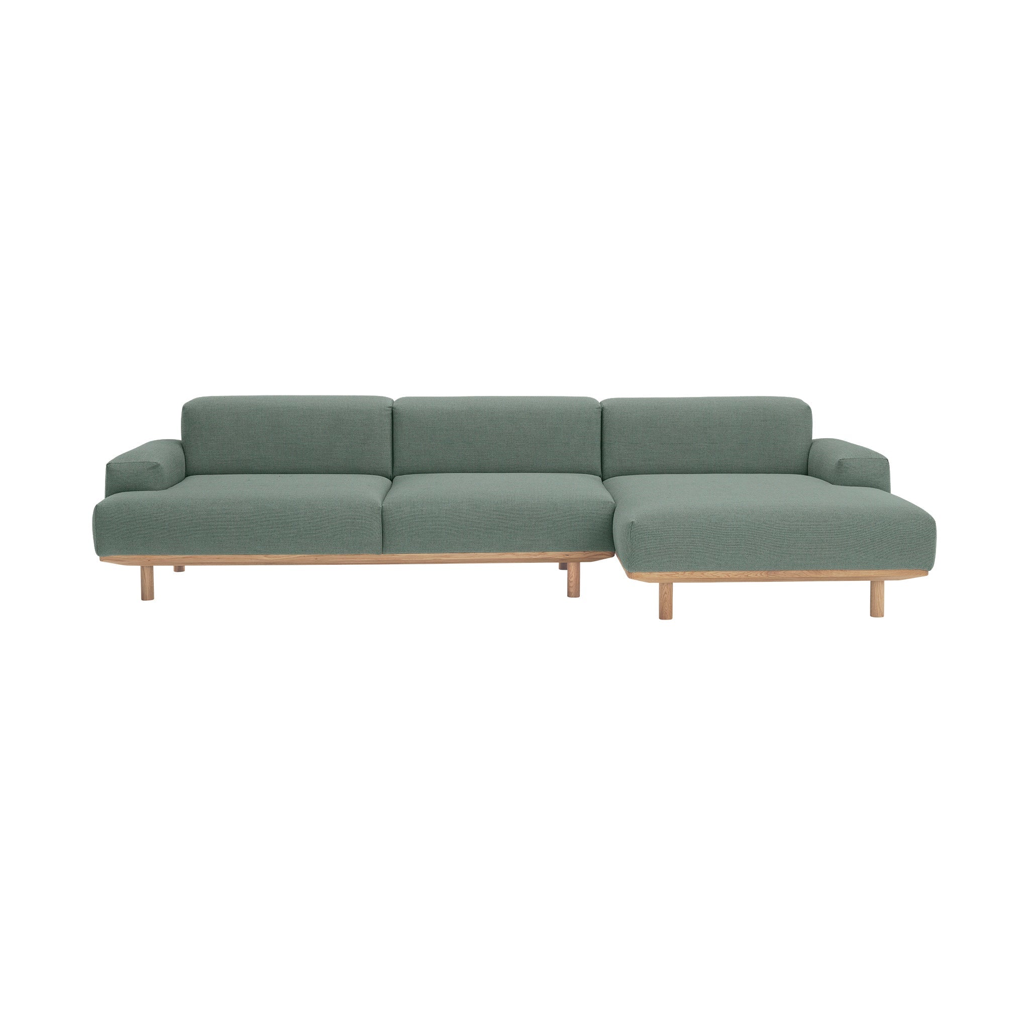 Reason Sofa 2 Seater Left / Chaiselong Right Upholstered in Kvadrat Re-Wool 858 a Danish design sofa by Bruunmunch