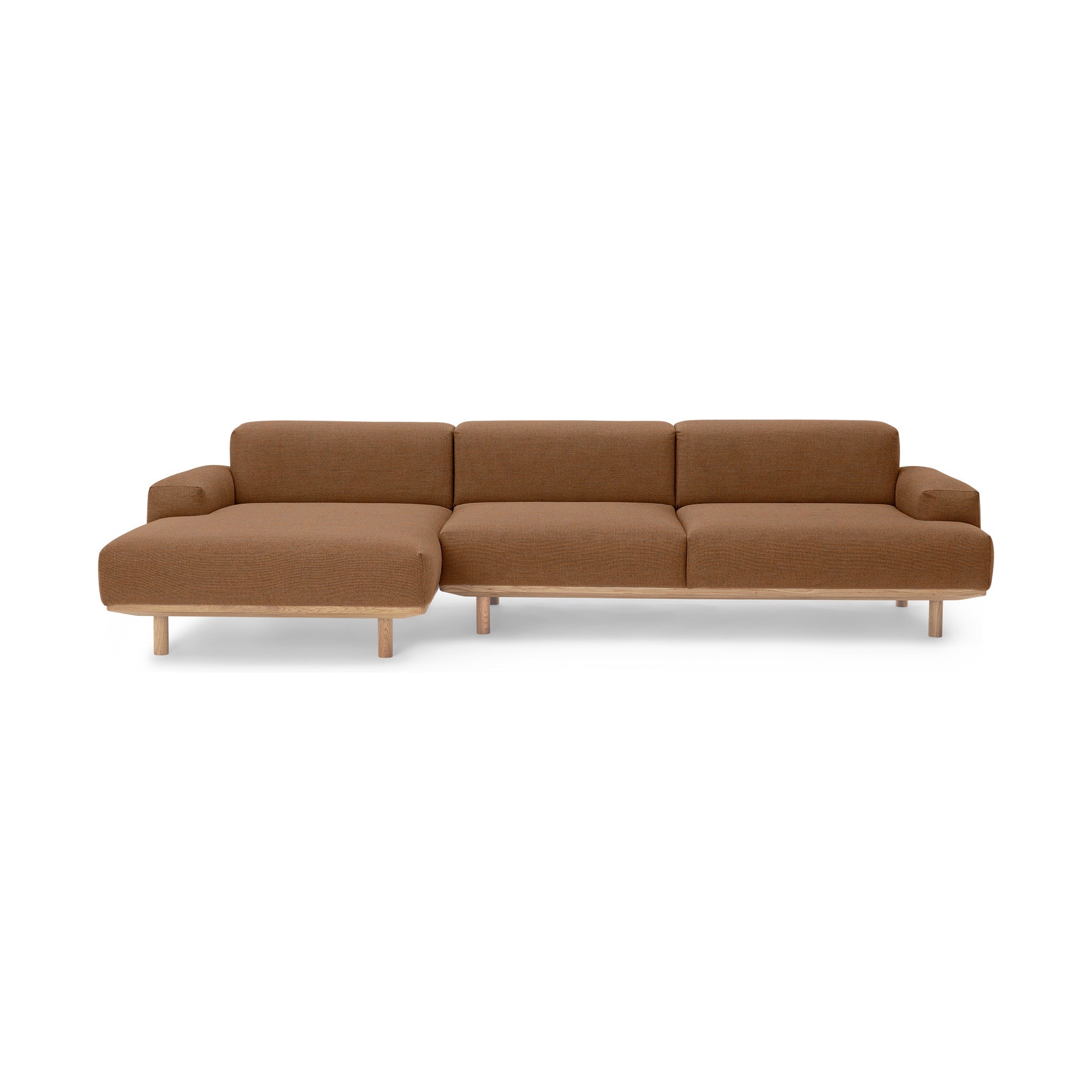 Reason Sofa Chaiselong Left / 2 Seater Right Upholstered in Kvadrat Re-Wool 568 a Danish design sofa by Bruunmunch