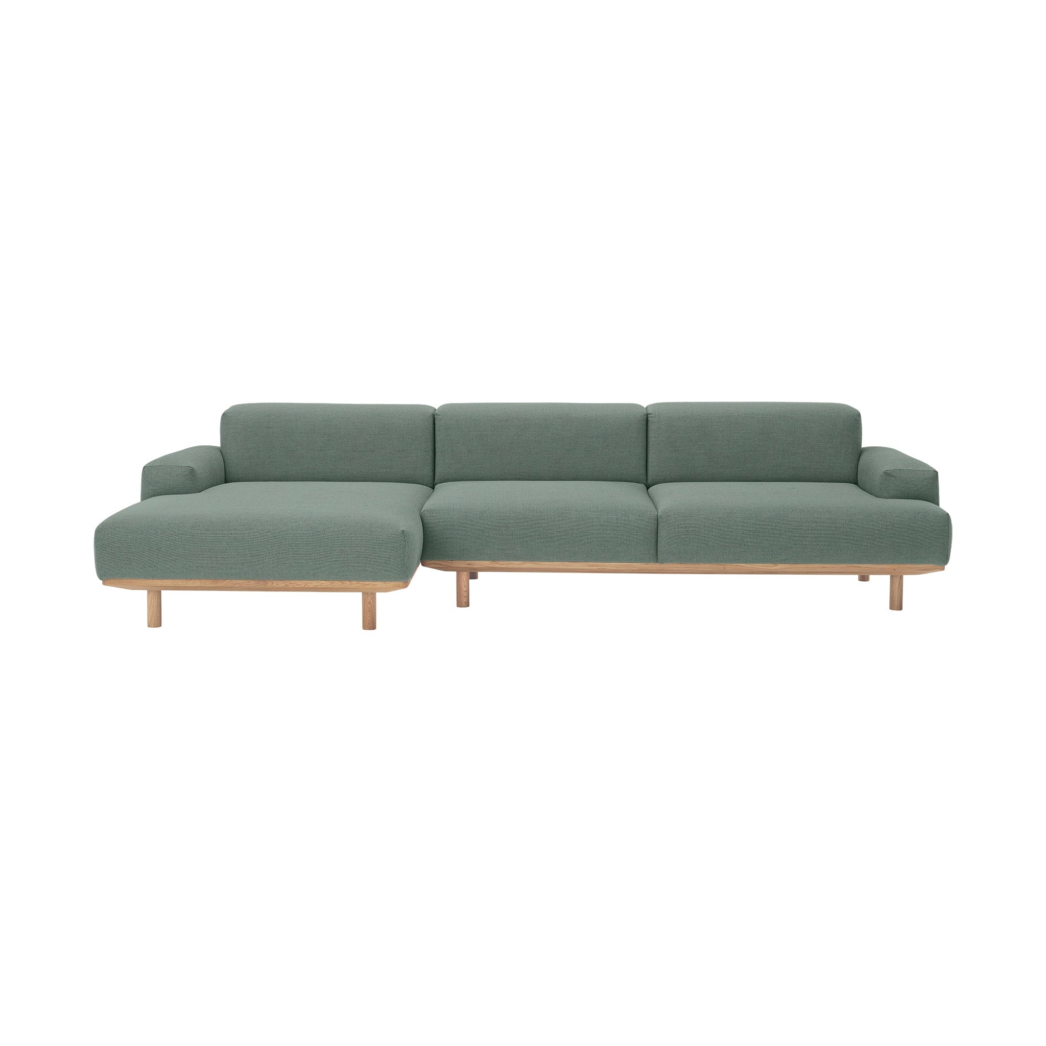 Reason Sofa Chaiselong Left / 2 Seater Right in Upholstered in Kvadrat Re-Wool 858 a danish design sofa by Bruunmunch