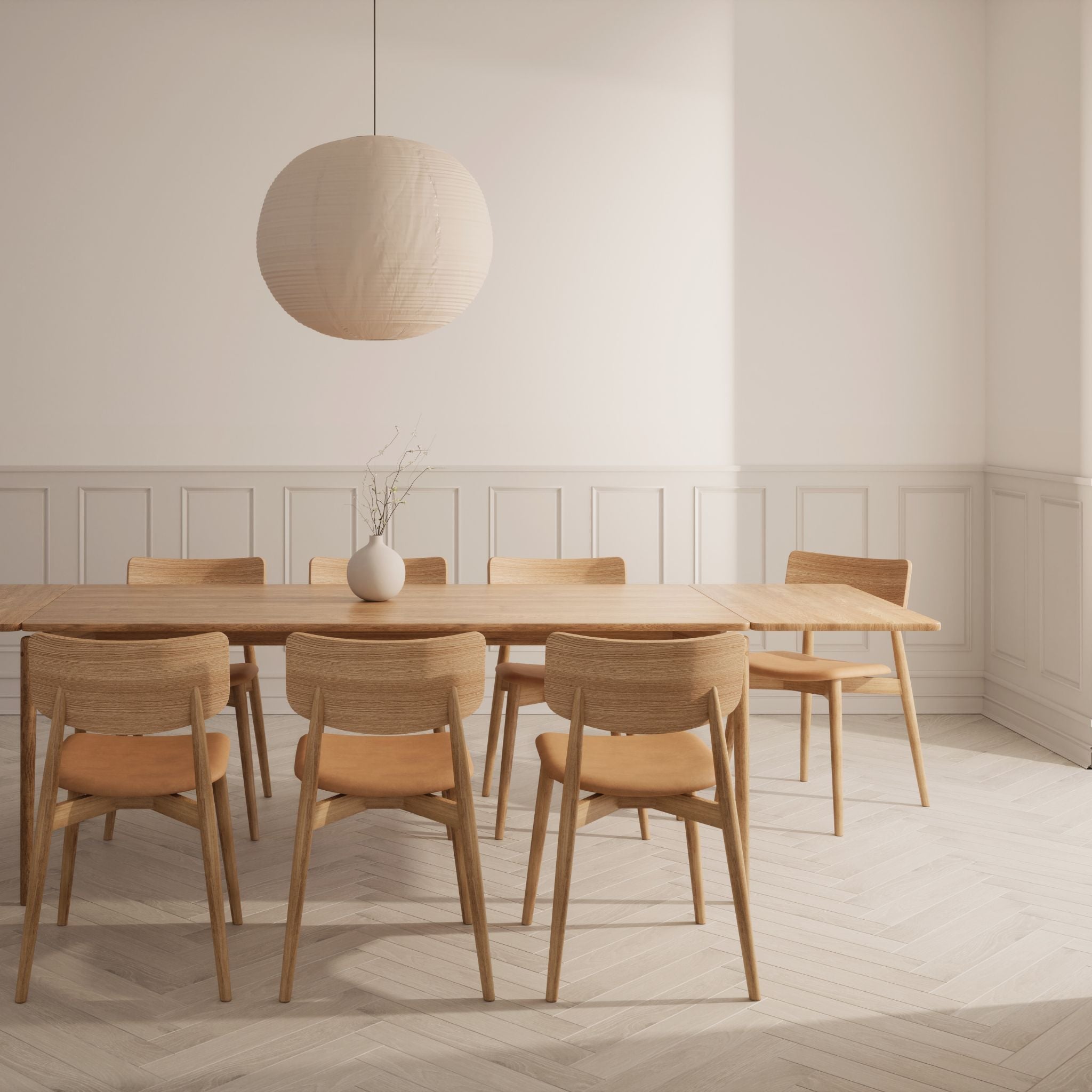 Chiara Chair – Natural Oiled Oak with Davos Aniline Leather Seat in Brandy Chiara Chair – Natural Oiled Oak with Davos Aniline Leather Seat in Brandy Bruunmunch