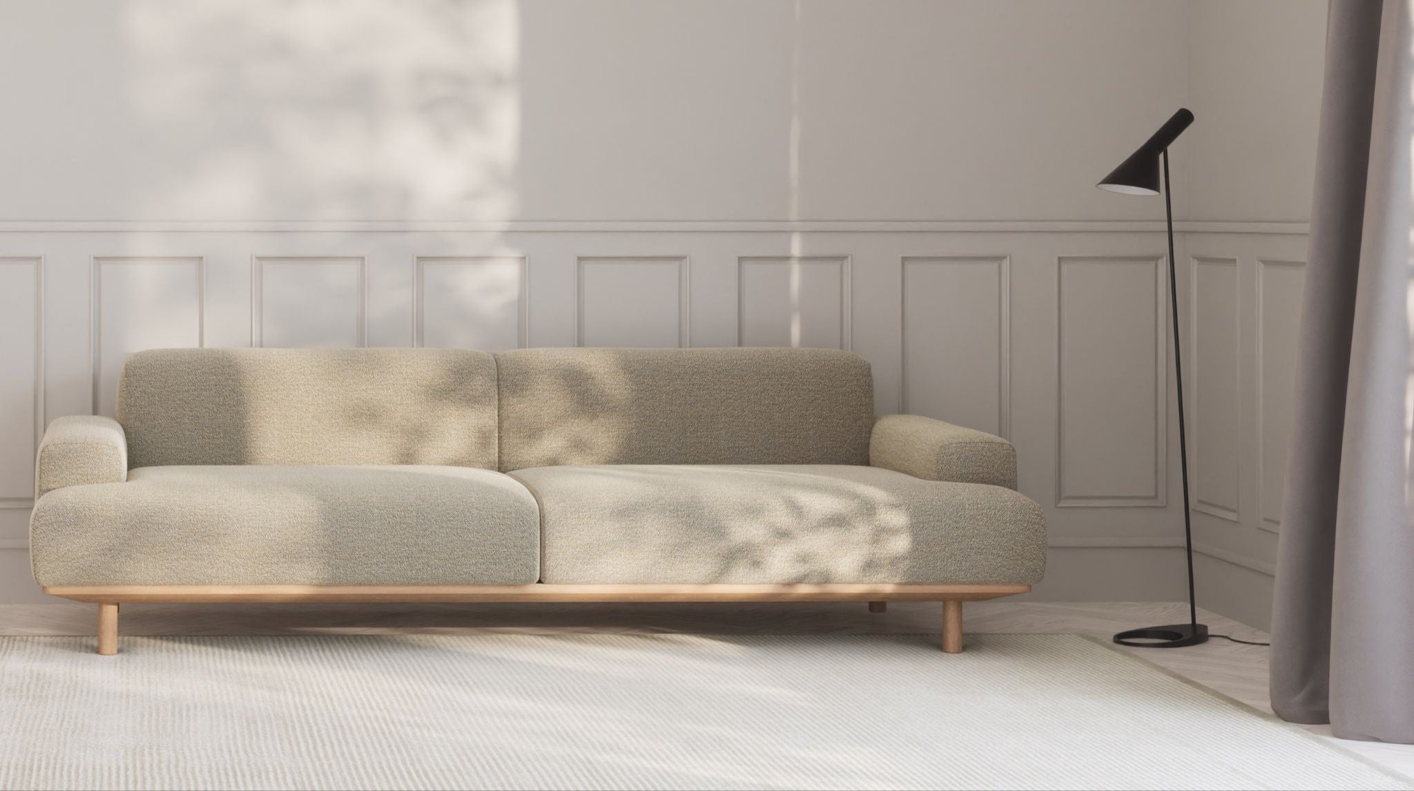 Reason 2.5 Seater Sofa – Crush Bouclé Fabric in Color 50 Reason 2.5 Seater Sofa – Crush Bouclé Fabric in Color 50 Bruunmunch