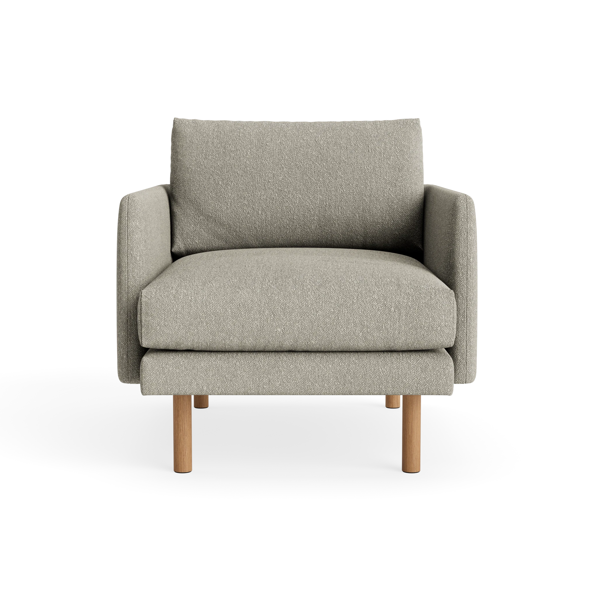 Emo Armchair in Crush Bouclé 050 – Upholstered Sofa by Bruunmunch