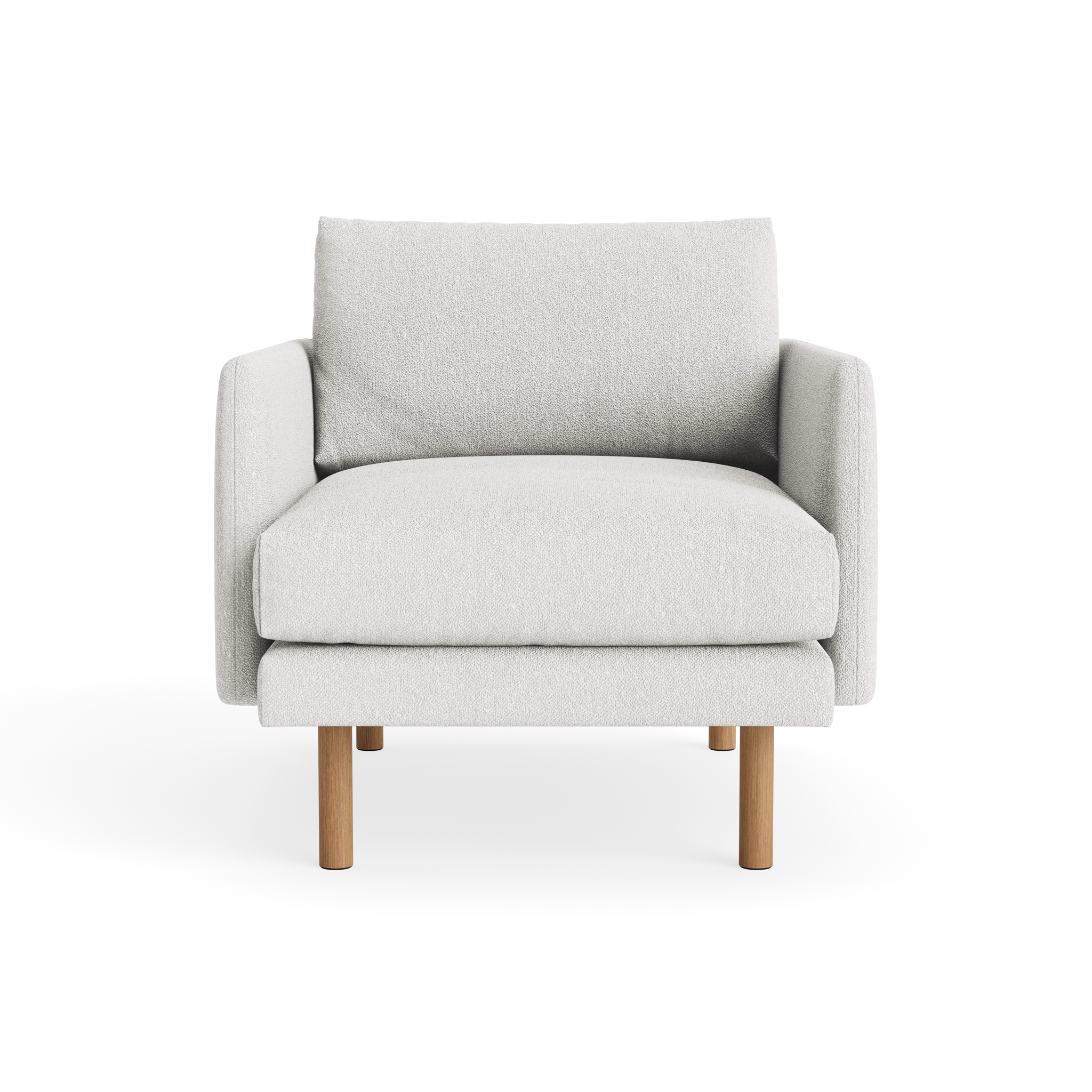 Emo Armchair in Crush Bouclé 090 – Upholstered Sofa by Bruunmunch