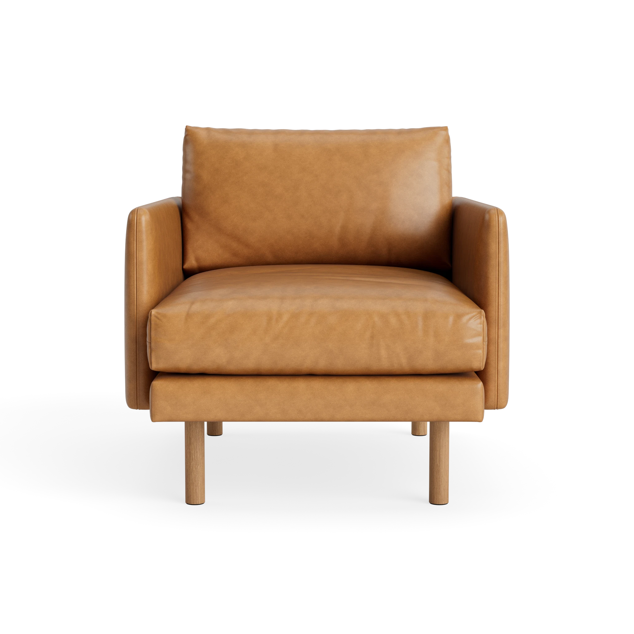 Emo Armchair in Dakar Cognac – Upholstered Sofa by Bruunmunch
