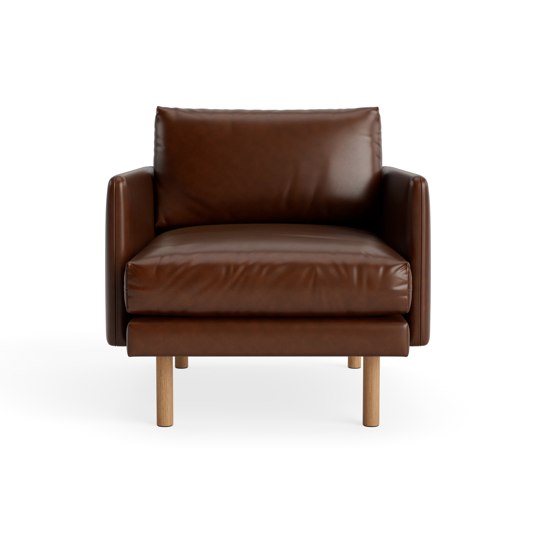 Emo Armchair in Dakar Brown – Upholstered Sofa by Bruunmunch