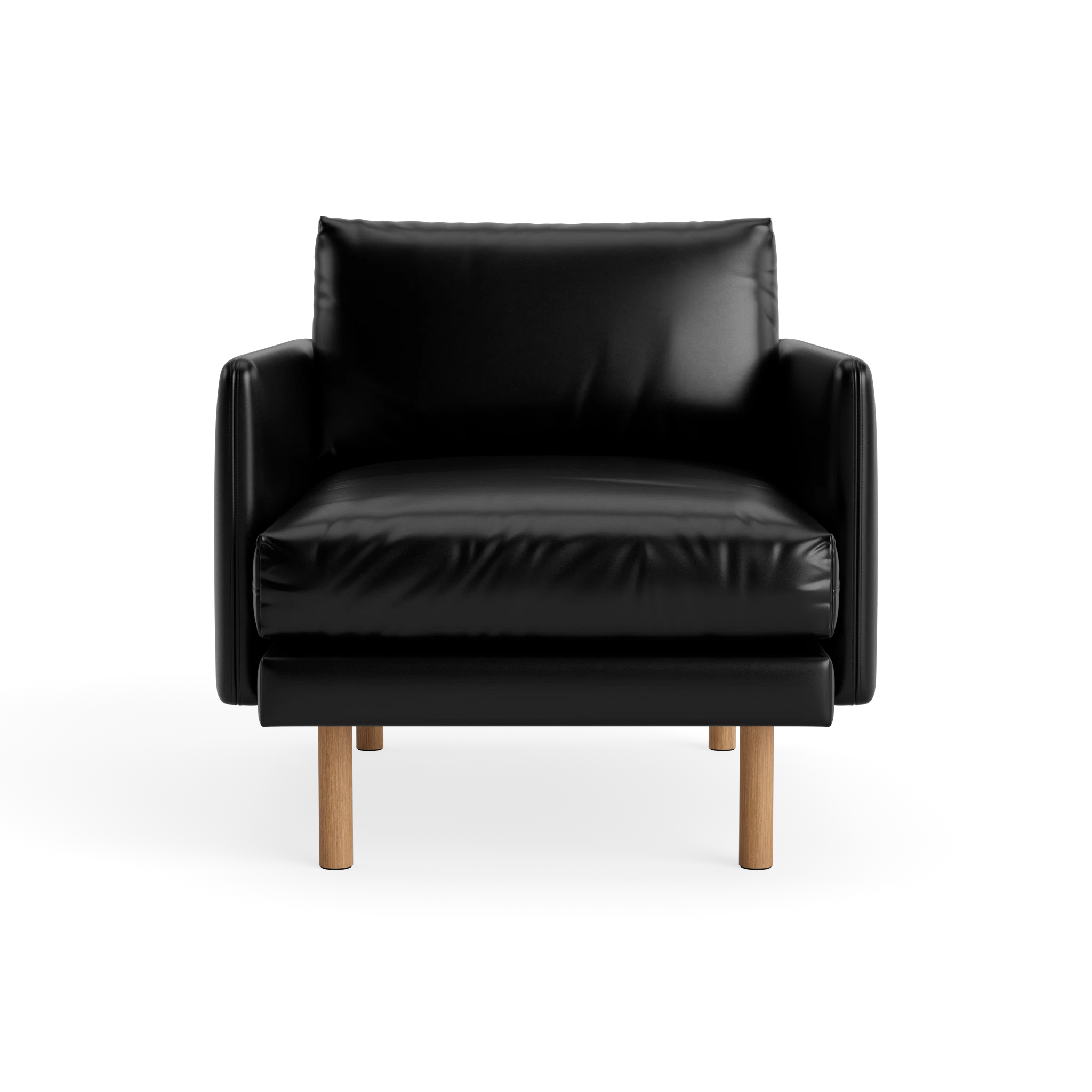 Emo Armchair in Dakar Black – Upholstered Sofa by Bruunmunch
