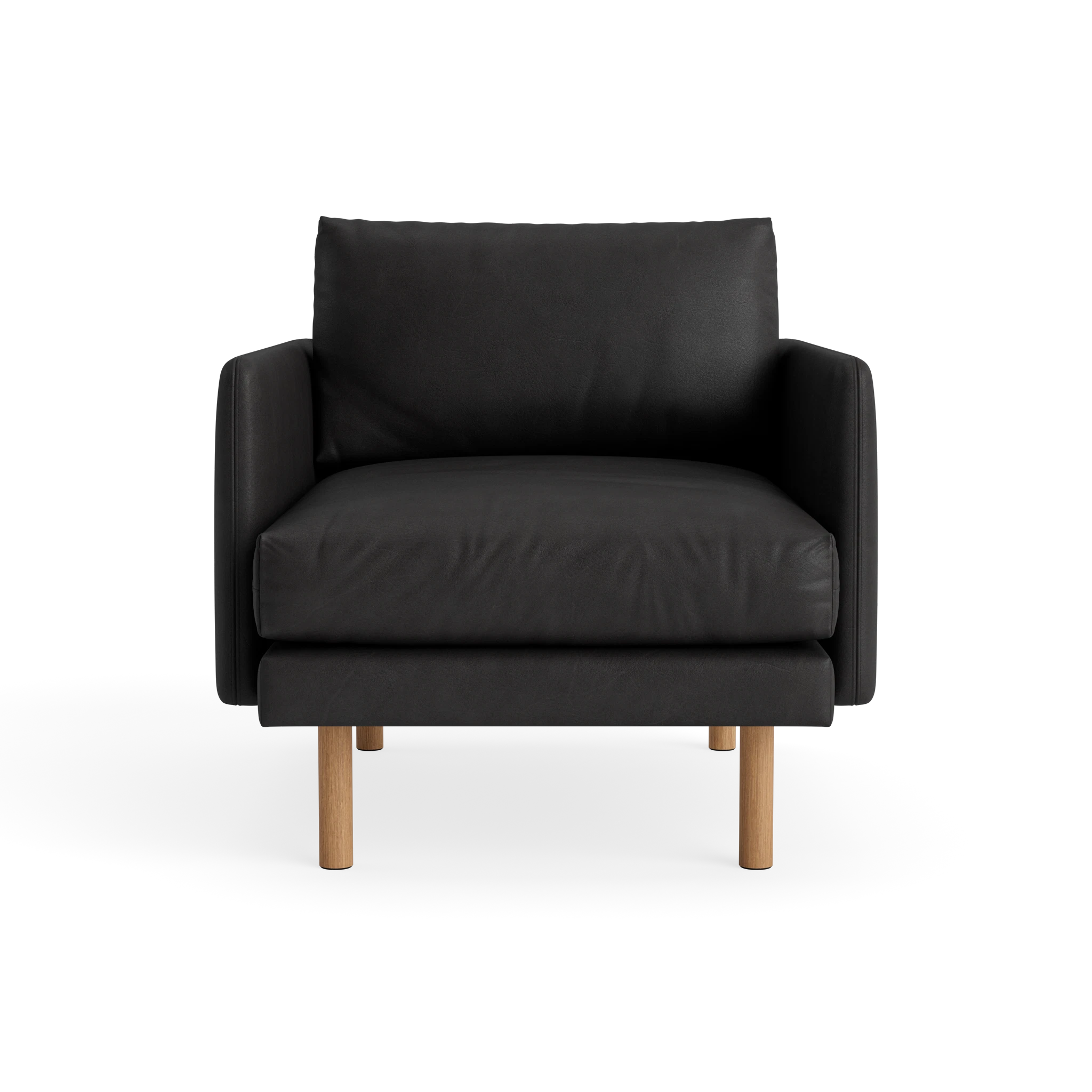 Emo Armchair in Davos Black – Upholstered Sofa by Bruunmunch