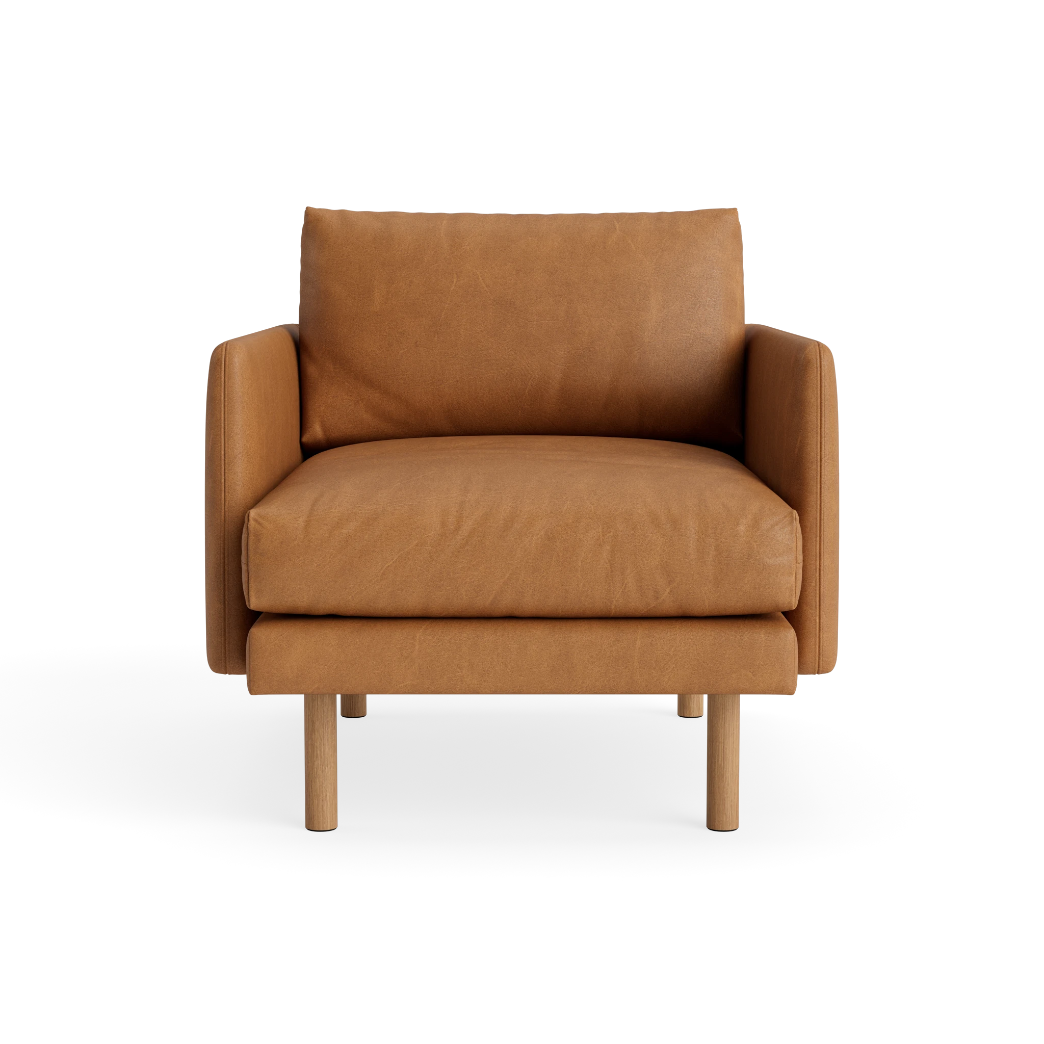 Emo Armchair in Davos Brandy – Upholstered Sofa by Bruunmunch