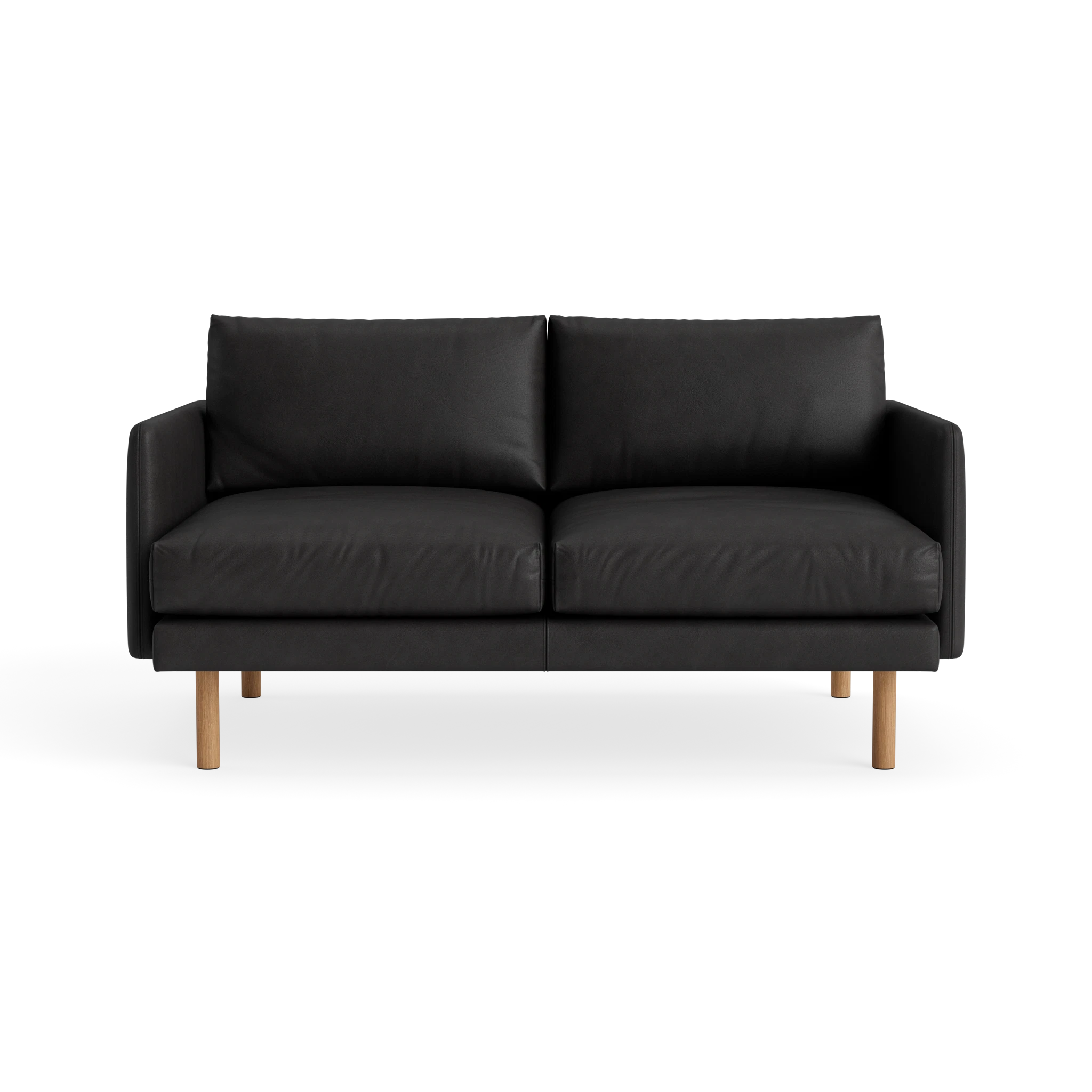 Emo 2 Seater in Davos Black – Upholstered Sofa by Bruunmunch