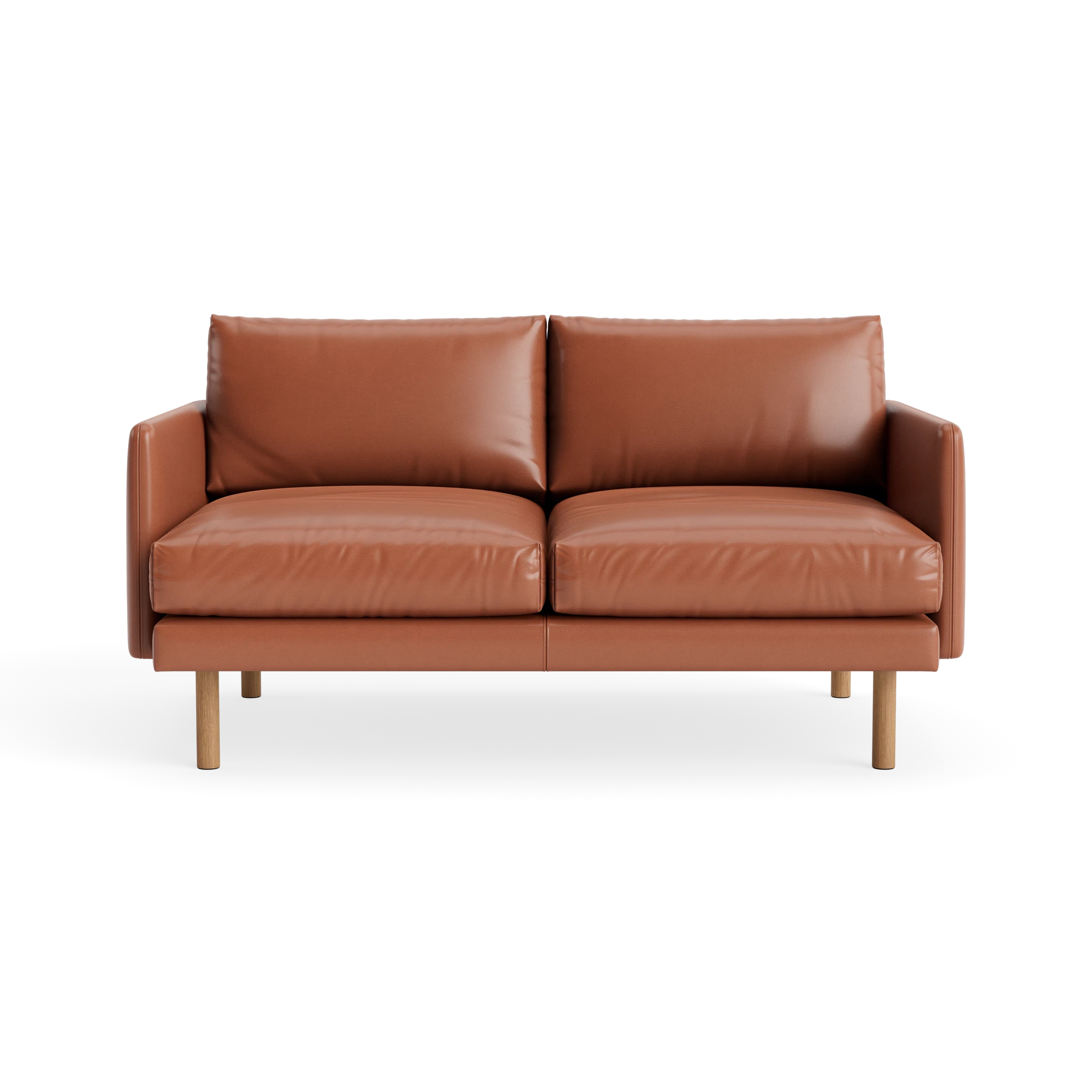 Emo 2 Seater in Semi-Aniline Cognac – Upholstered Sofa by Bruunmunch