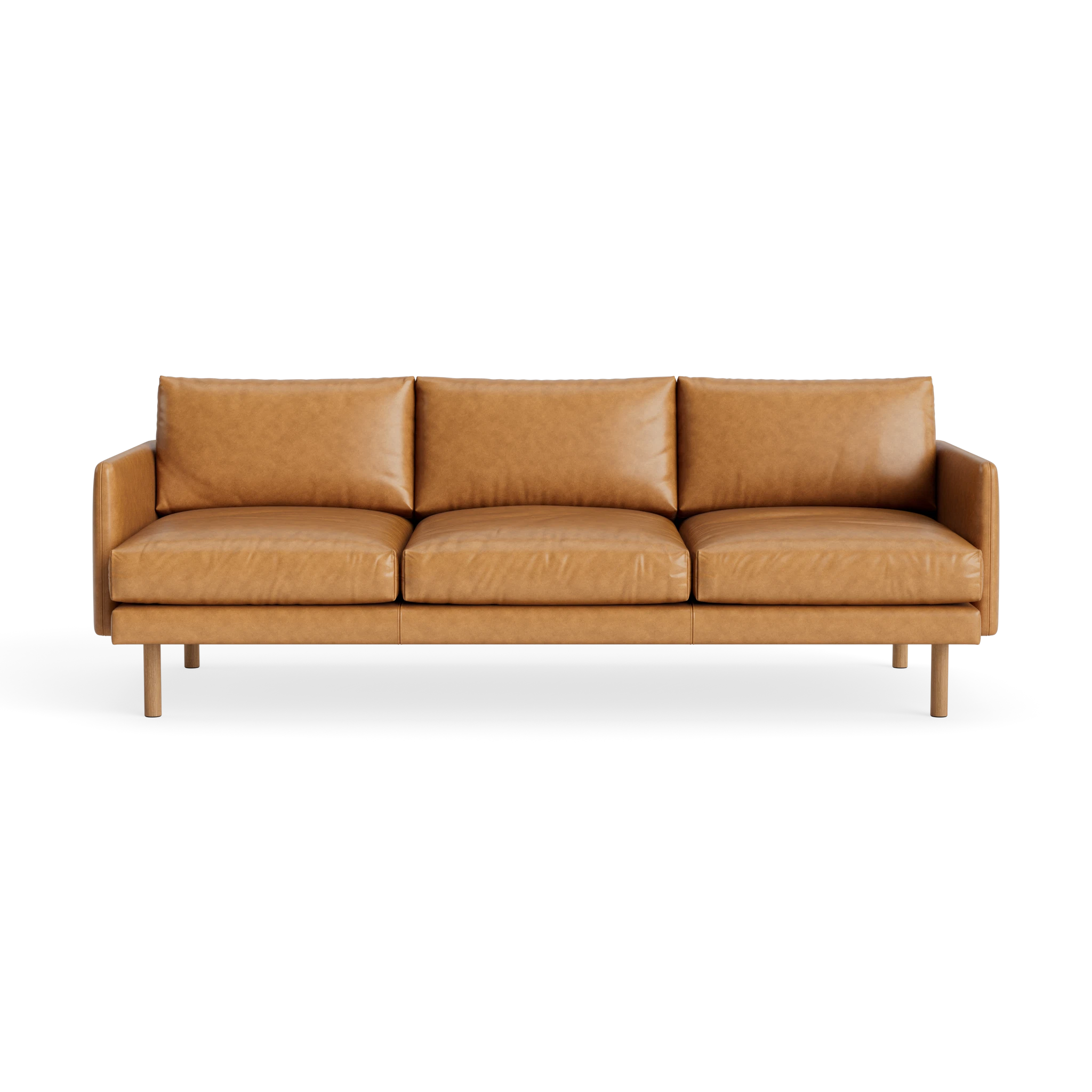Emo 3 Seater in Dakar Cognac – Upholstered Sofa by Bruunmunch