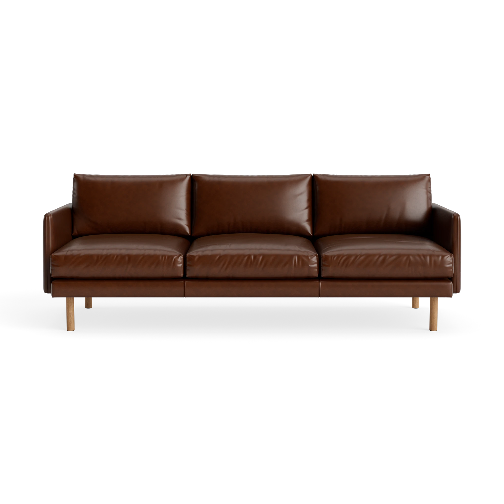 Emo 3 Seater in Dakar Brown – Upholstered Sofa by Bruunmunch