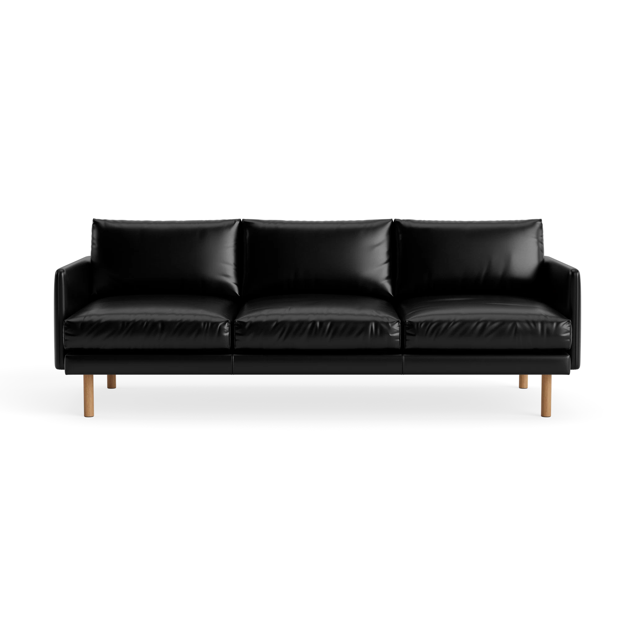 Emo 3 Seater in Dakar Black – Upholstered Sofa by Bruunmunch