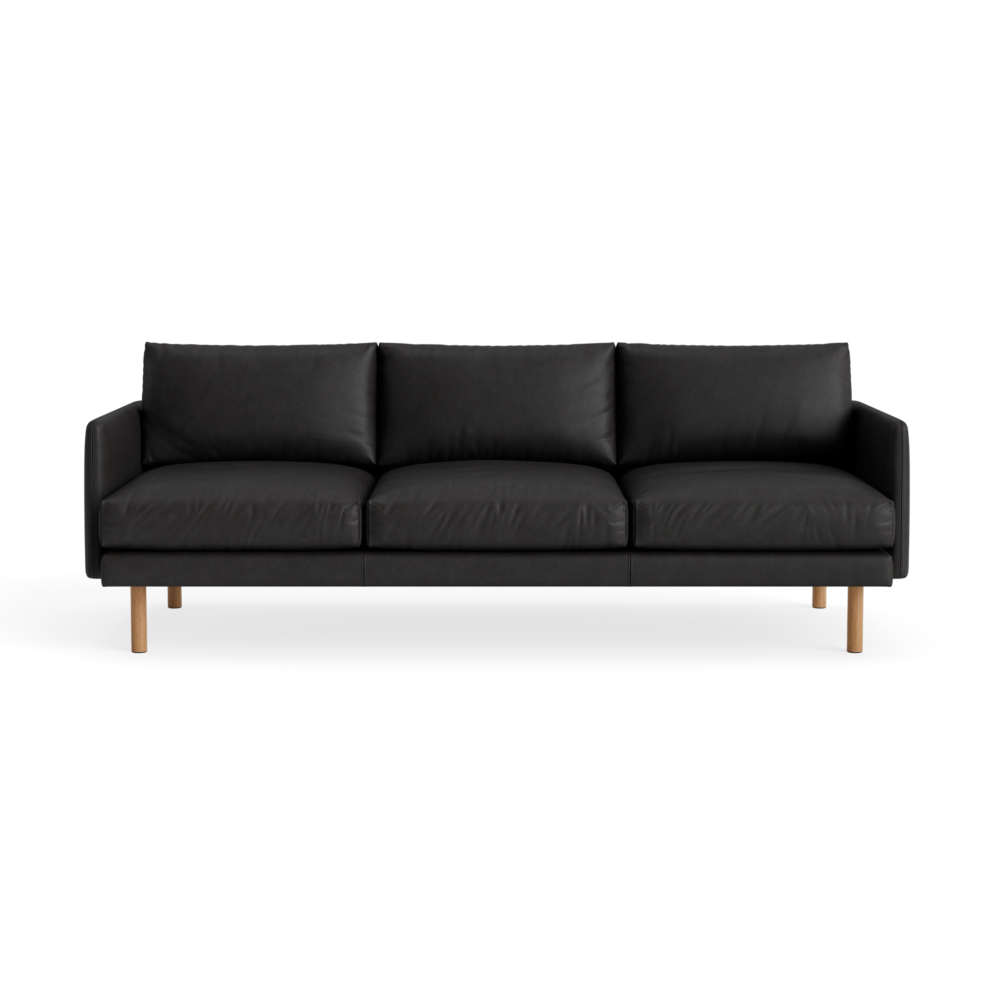 Emo 3 Seater in Davos Black – Upholstered Sofa by Bruunmunch
