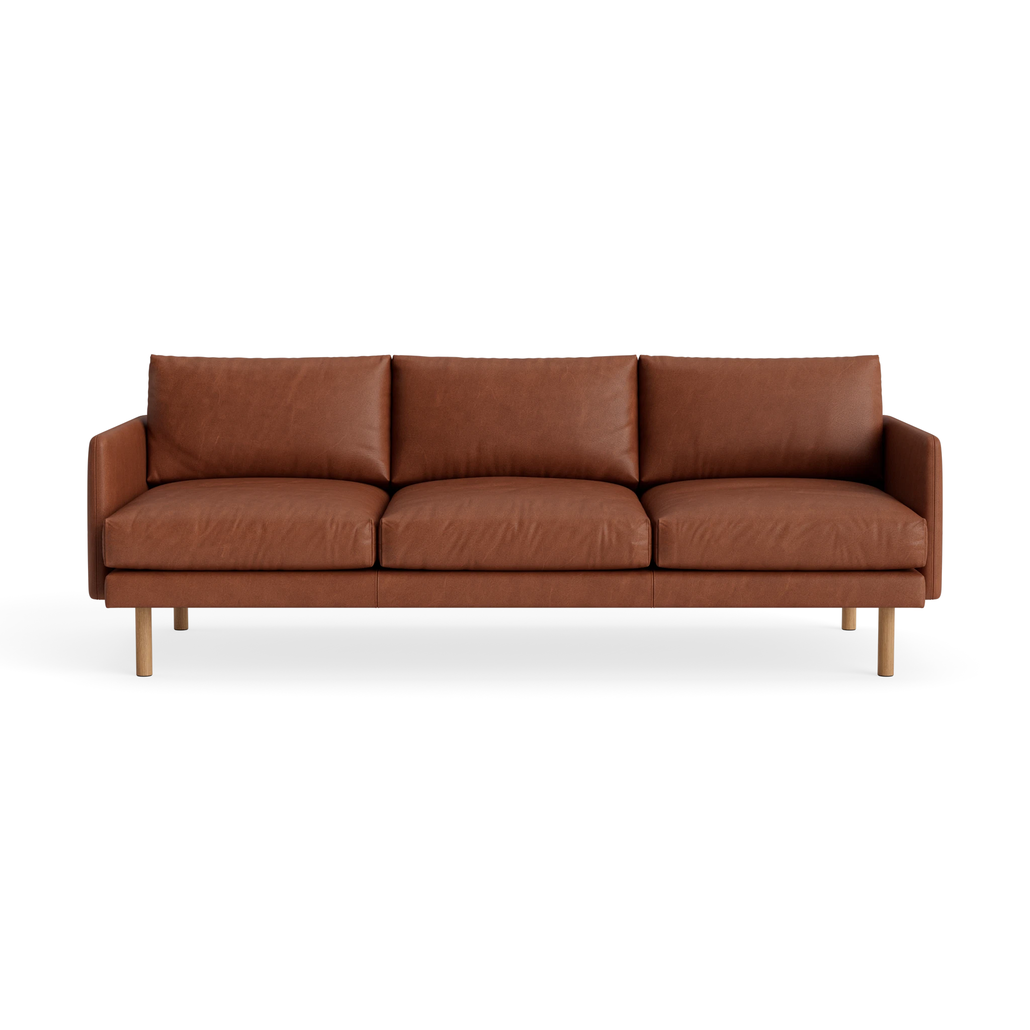 Emo 3 Seater in Davos Brown – Upholstered Sofa by Bruunmunch