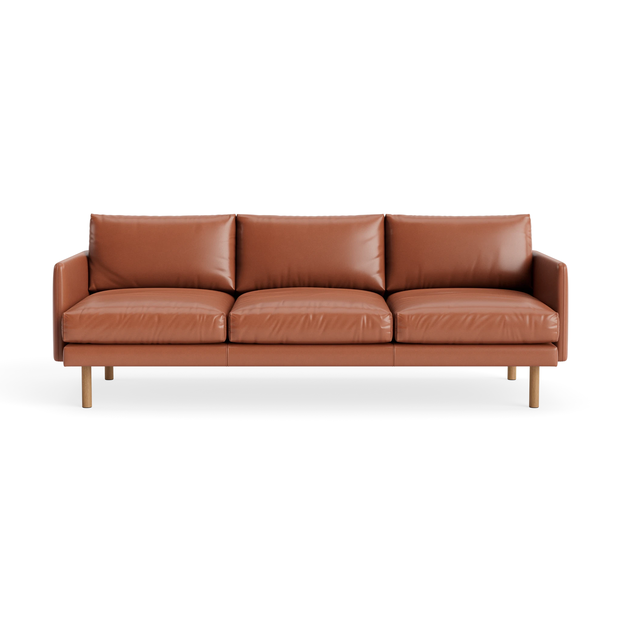 Emo 3 Seater in Semi-Aniline Cognac – Upholstered Sofa by Bruunmunch