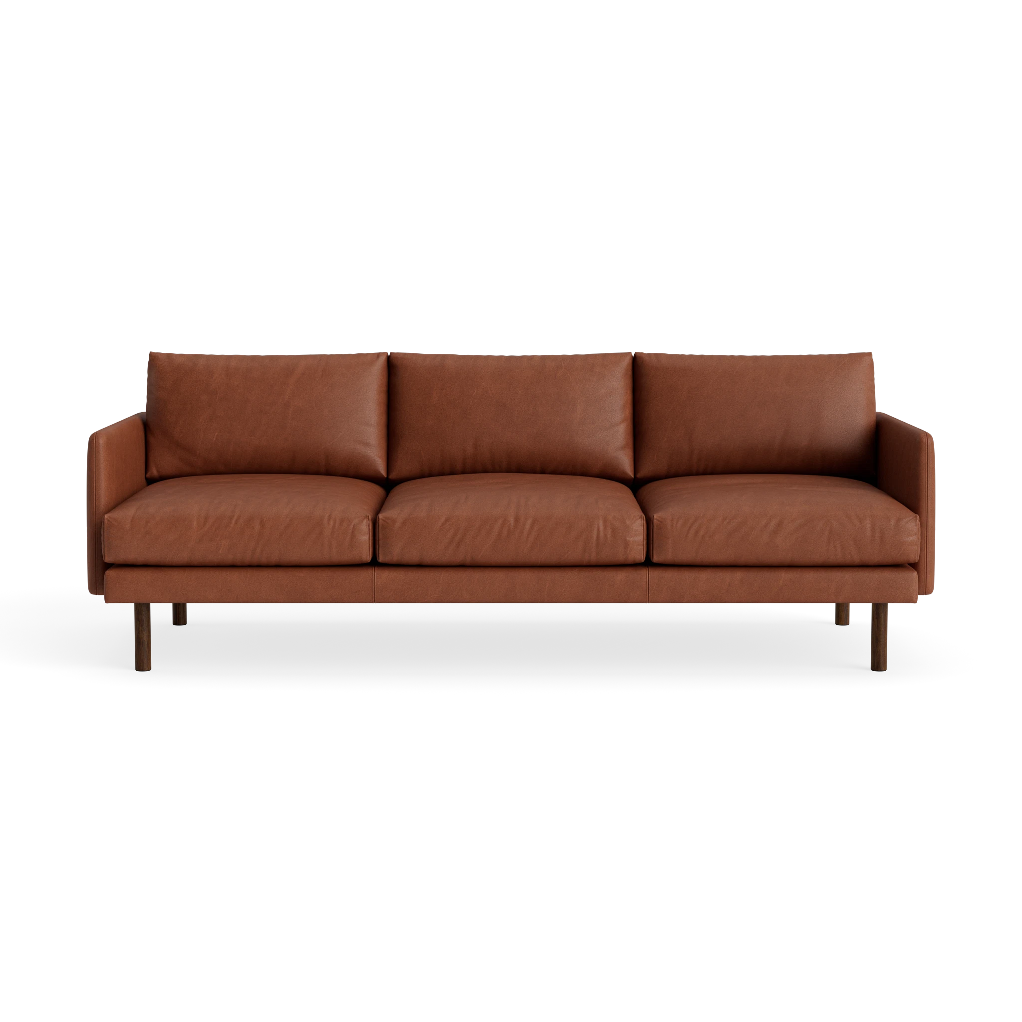 Emo 3 Seater in Davos Brown – Upholstered Sofa by Bruunmunch