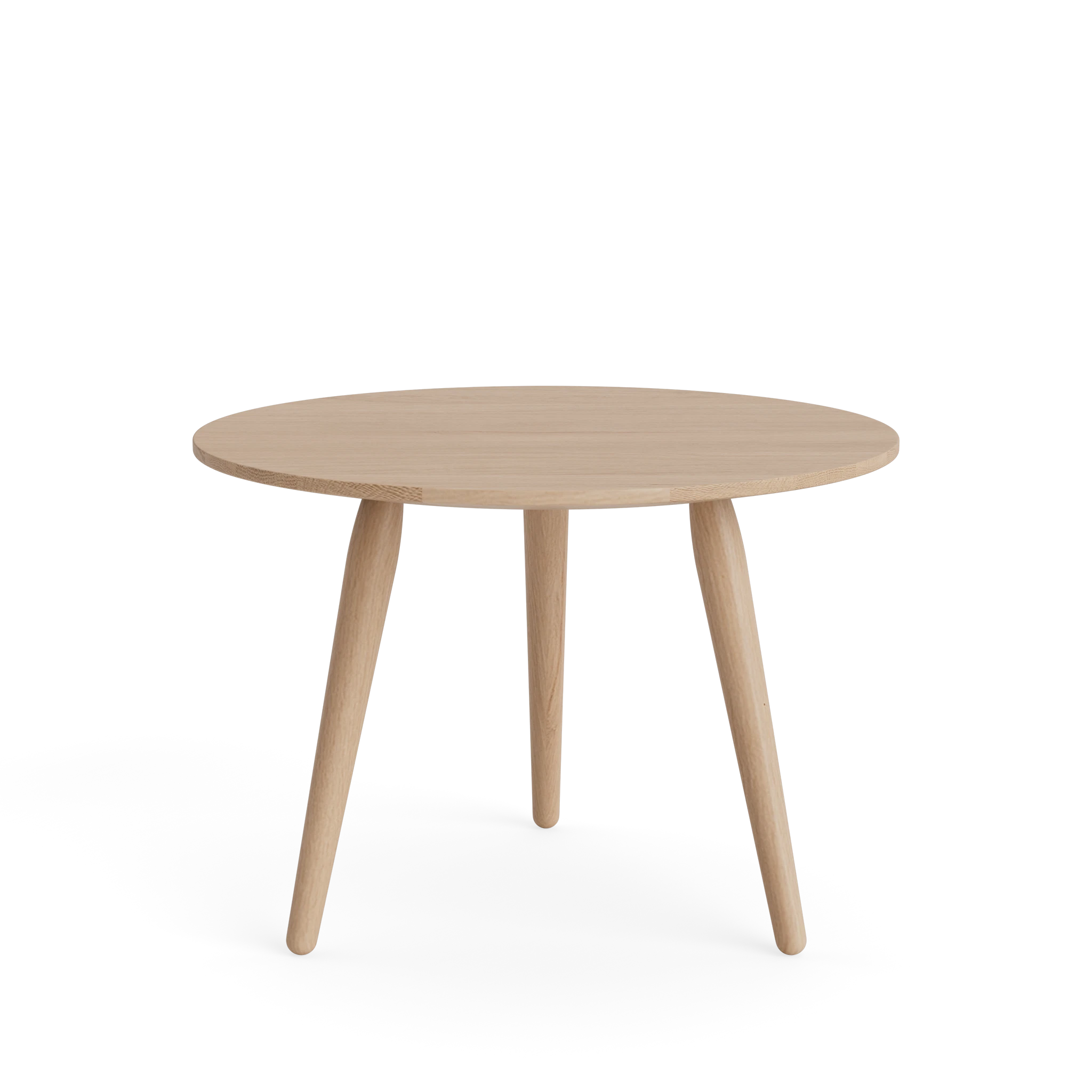 PLAYround Ø45 in Oak White oil – Solid Wood Coffee Table by Bruunmunch