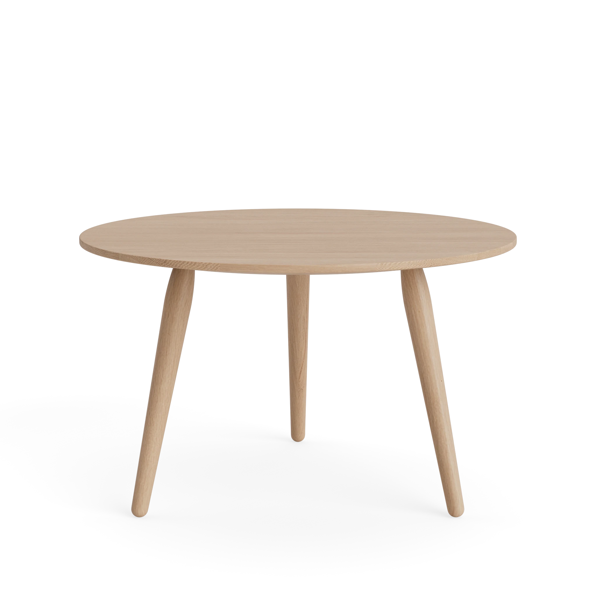 PLAYround Ø52 in Oak White oil – Solid Wood Coffee Table by Bruunmunch