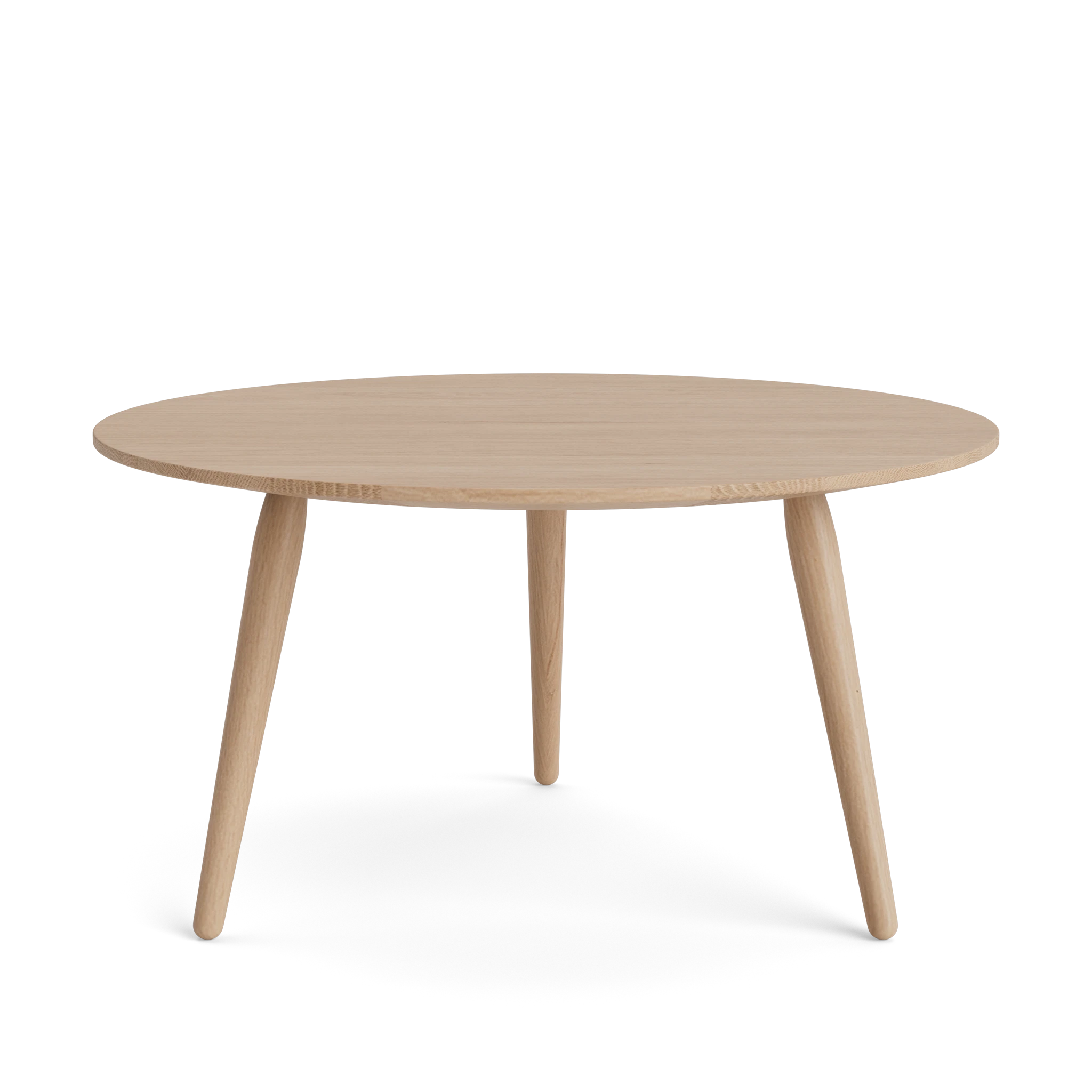 PLAYround Ø60 in Oak White oil – Solid Wood Coffee Table by Bruunmunch