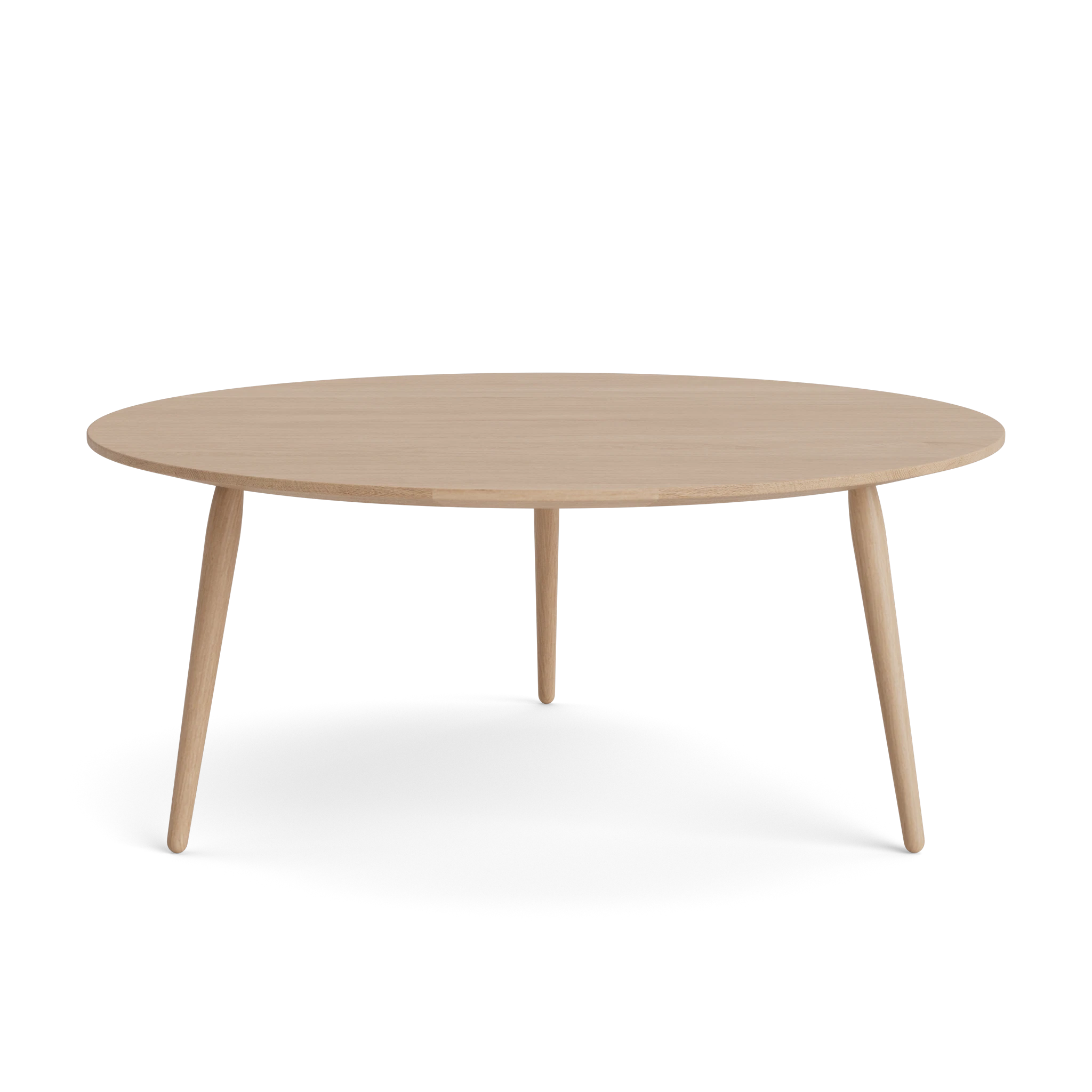 PLAYround Ø75 in Oak White oil – Solid Wood Coffee Table by Bruunmunch