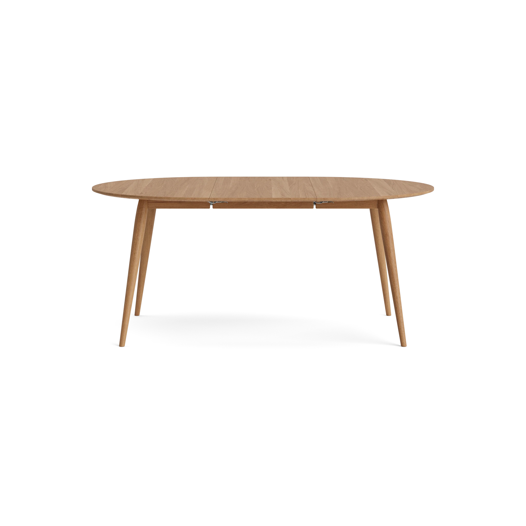 PLAYdinner Round Ø120 Extendable Dining Table in Oak Natural oil – Solid wood dining table by Bruunmunch