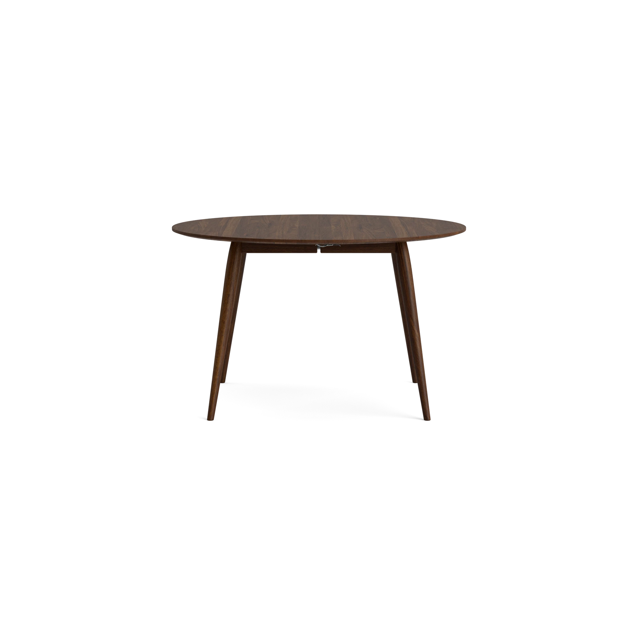 PLAYdinner Round Ø120 Extendable Dining Table in Oak Smoked – Solid wood dining table by Bruunmunch