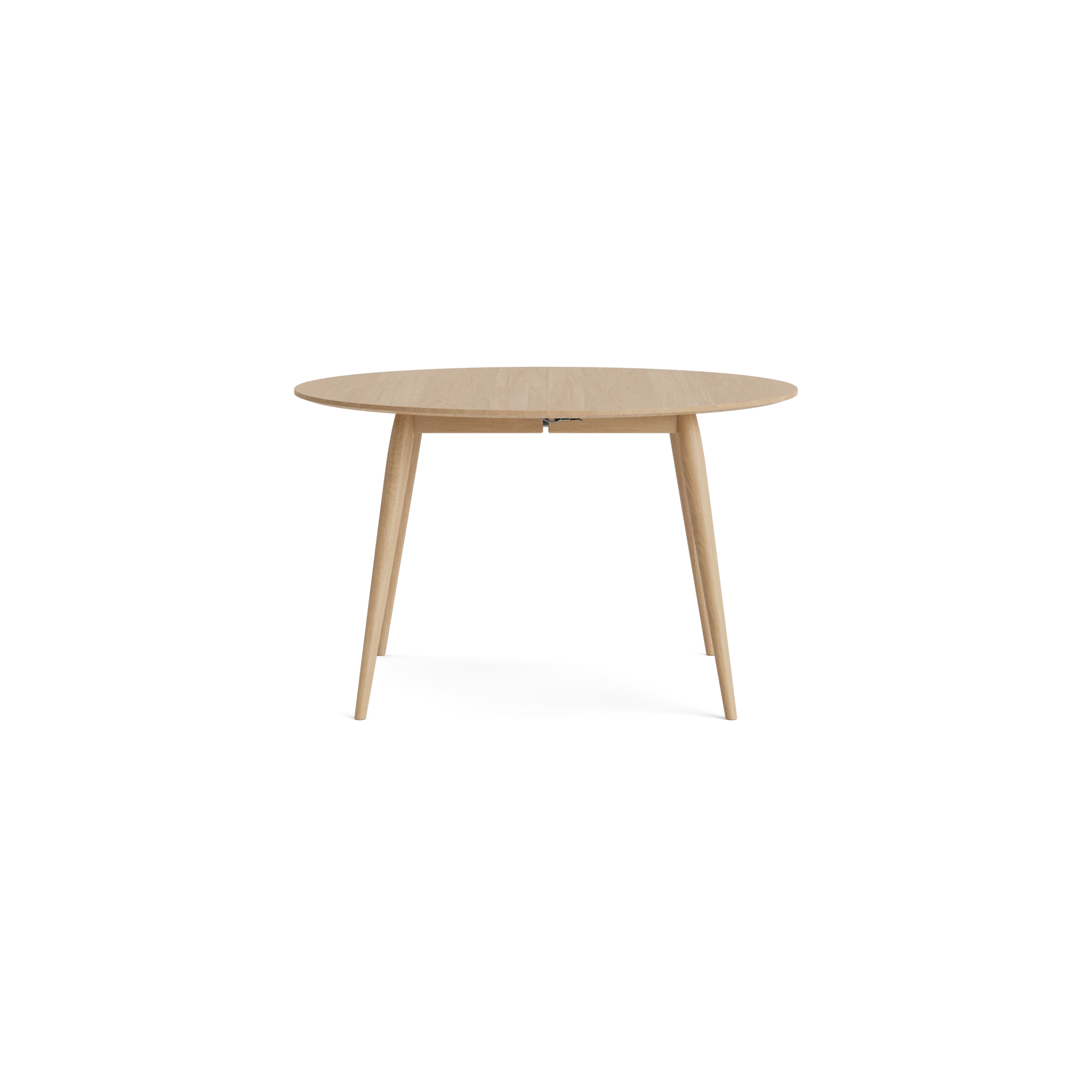 PLAYdinner Round Ø120 Extendable Dining Table in Oak Soaped – Solid wood dining table by Bruunmunch
