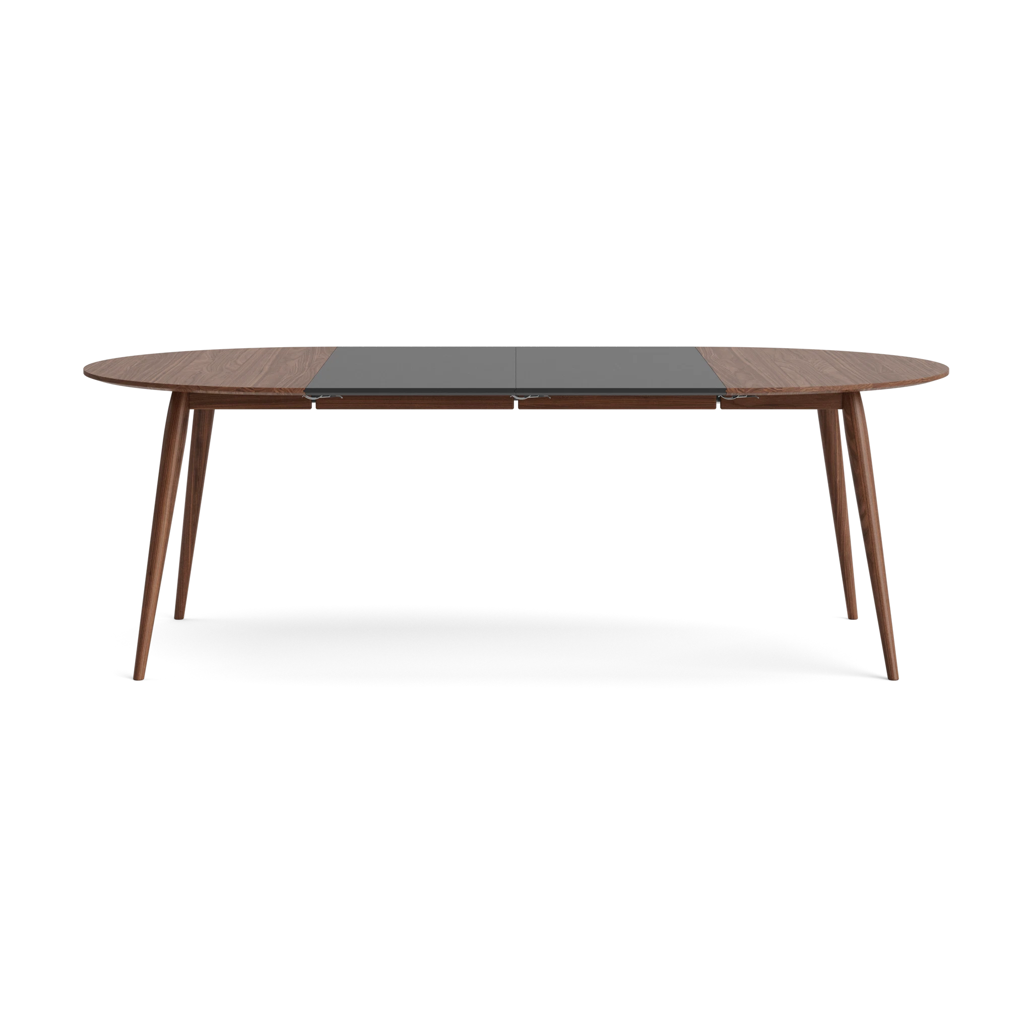 PLAYdinner Round Ø120 Extendable Dining Table in Nussbaum mit Naturöl – Massivholz-Esstisch von Bruunmunch