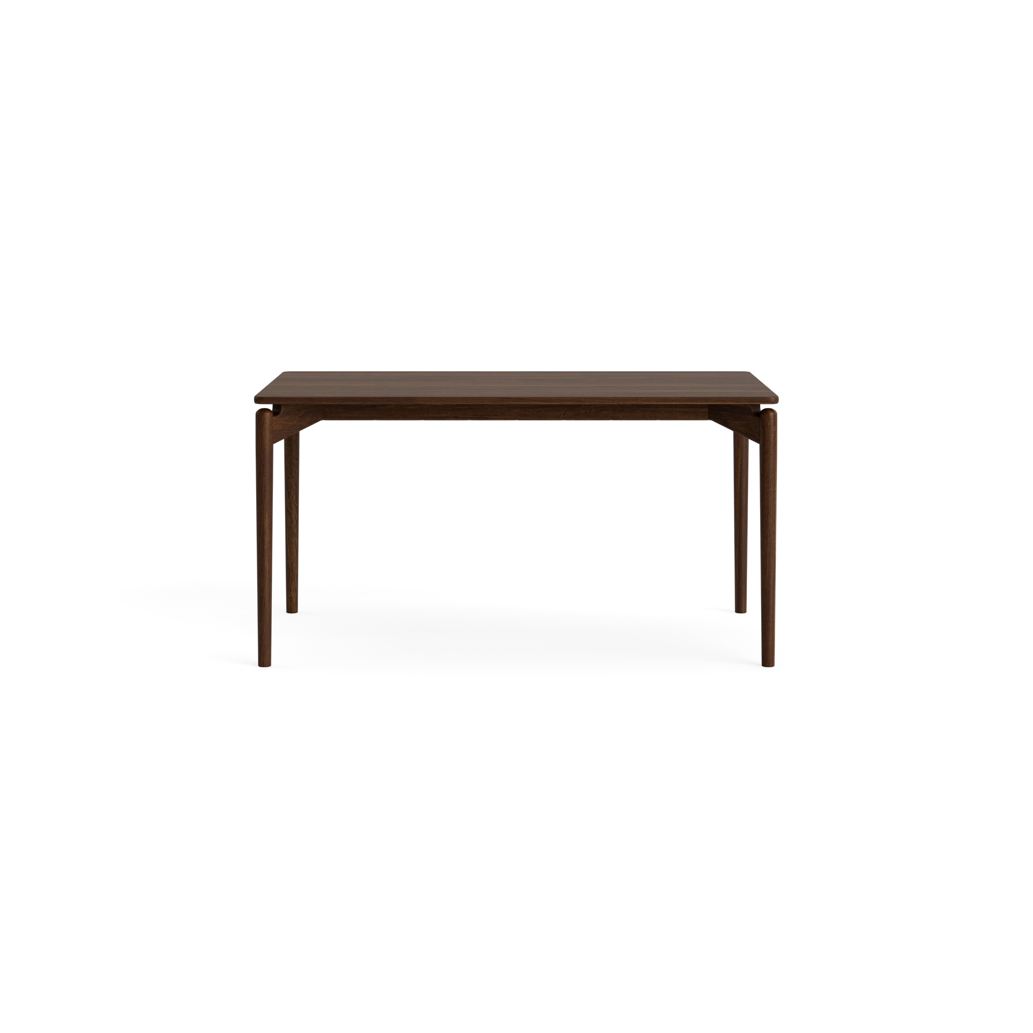 PURE Dining Table Length 140 in Oak Smoked – Solid wood dining table by Bruunmunch