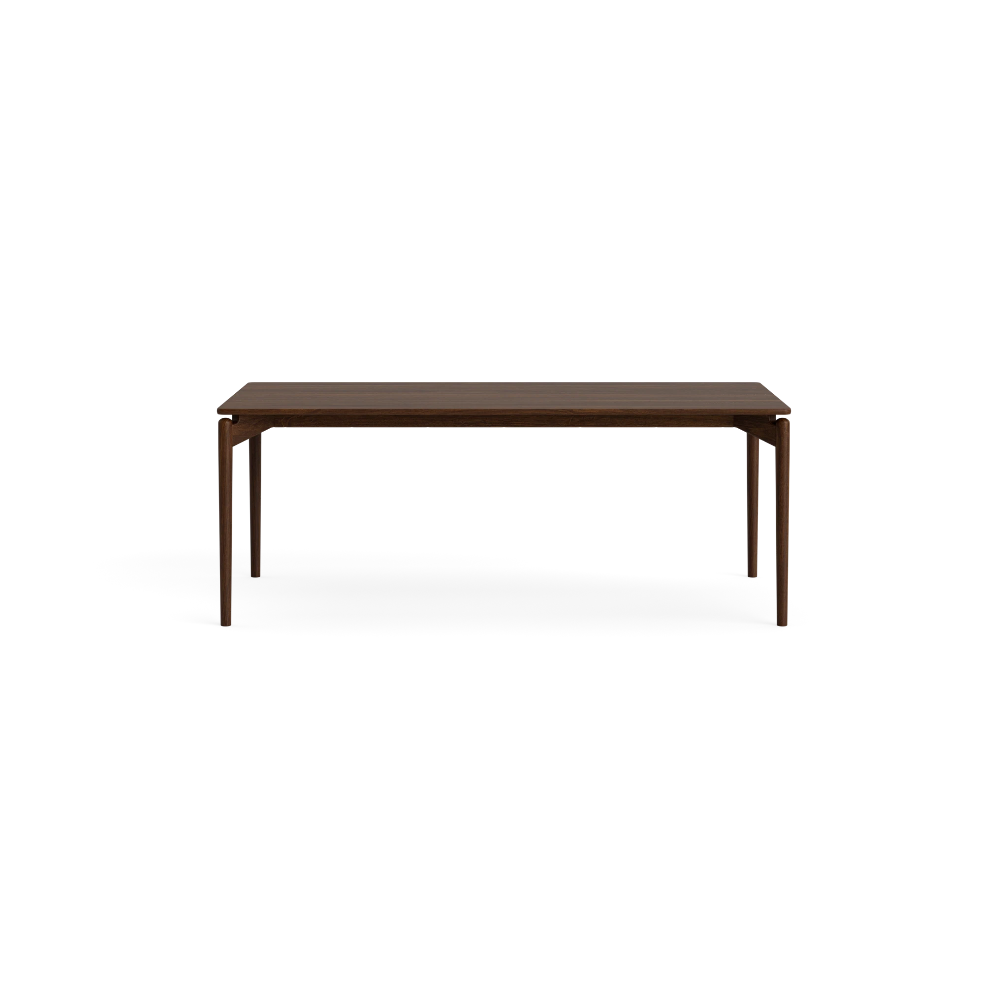 PURE Dining Table 190x100 in Oak Smoked – Solid wood dining table by Bruunmunch
