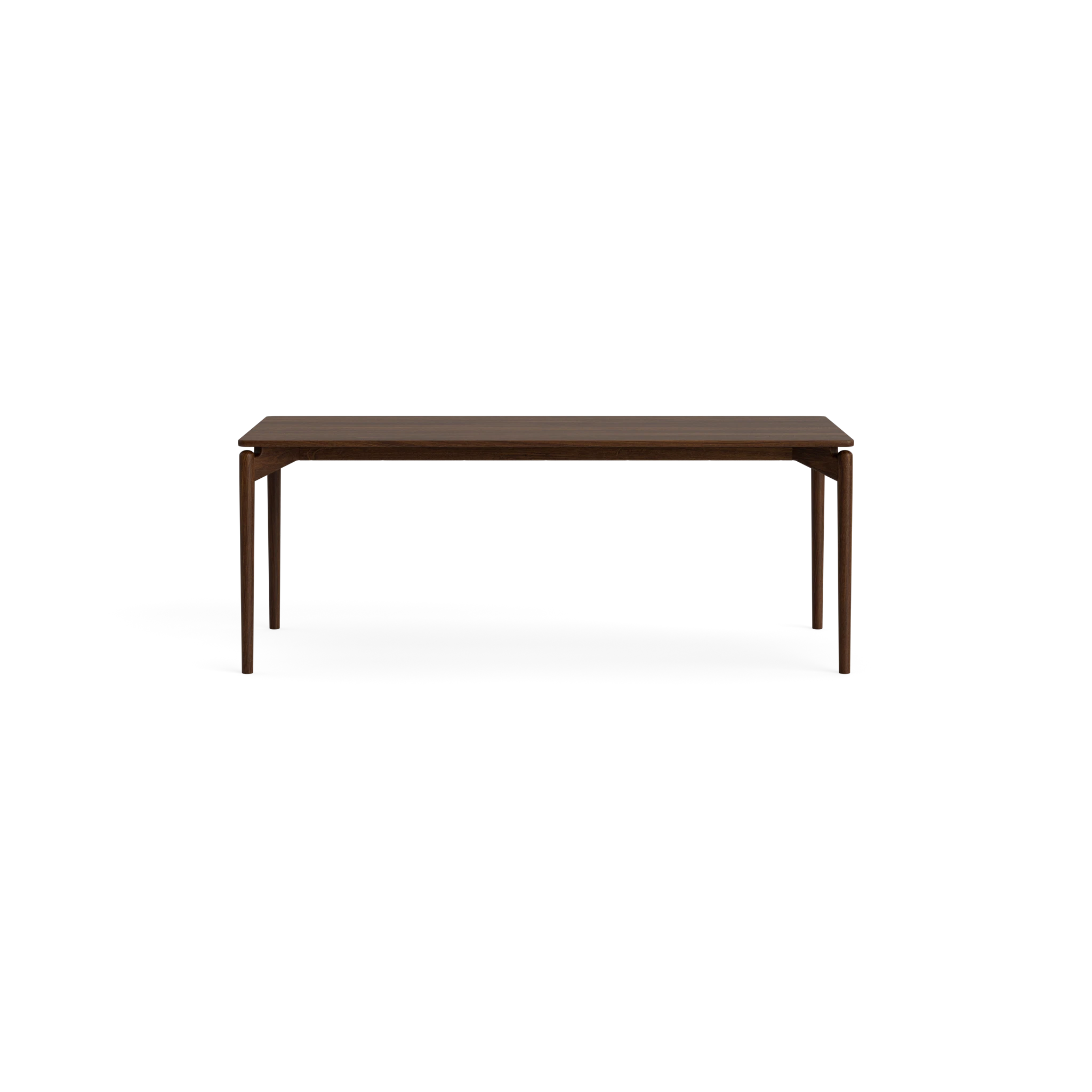 PURE Dining Table Length 190 in Oak Smoked – Solid wood dining table by Bruunmunch