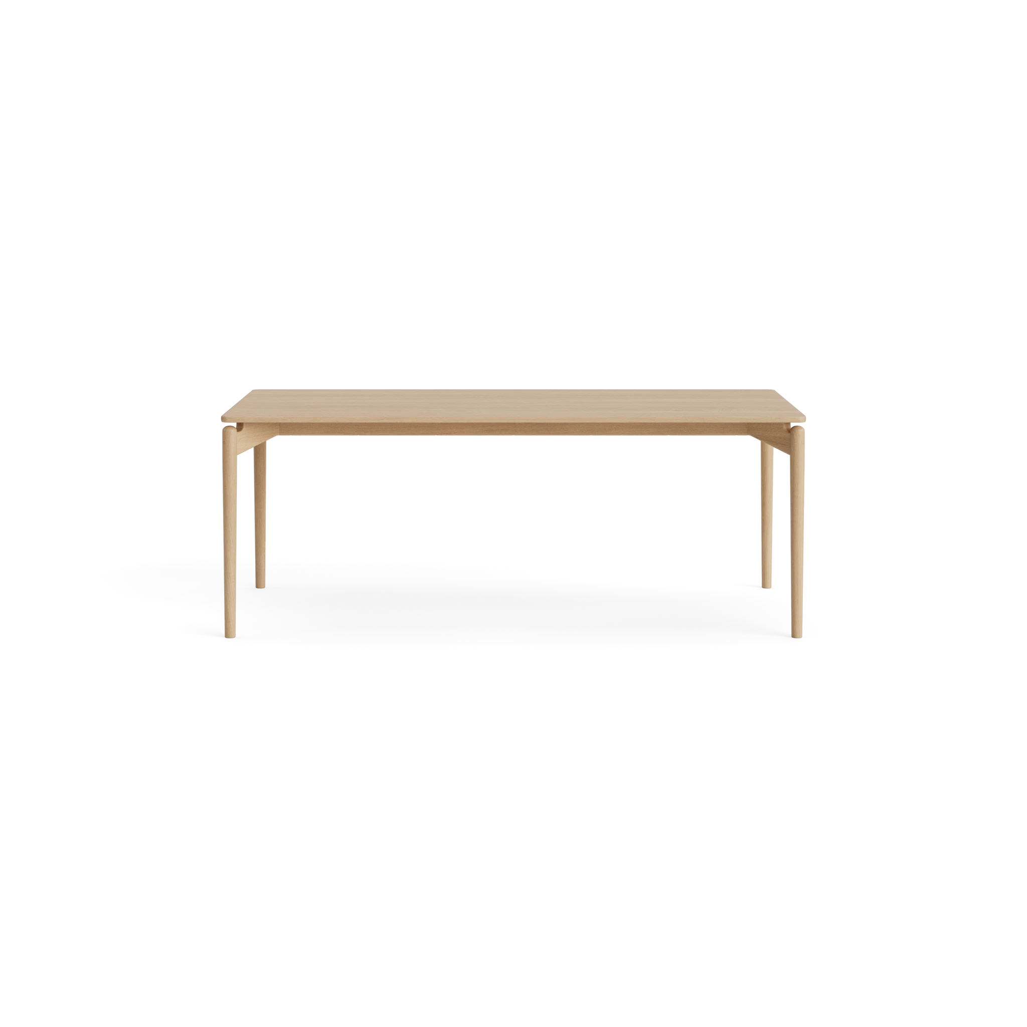 PURE Dining Table 190x100 in Oak Soaped – Solid wood dining table by Bruunmunch