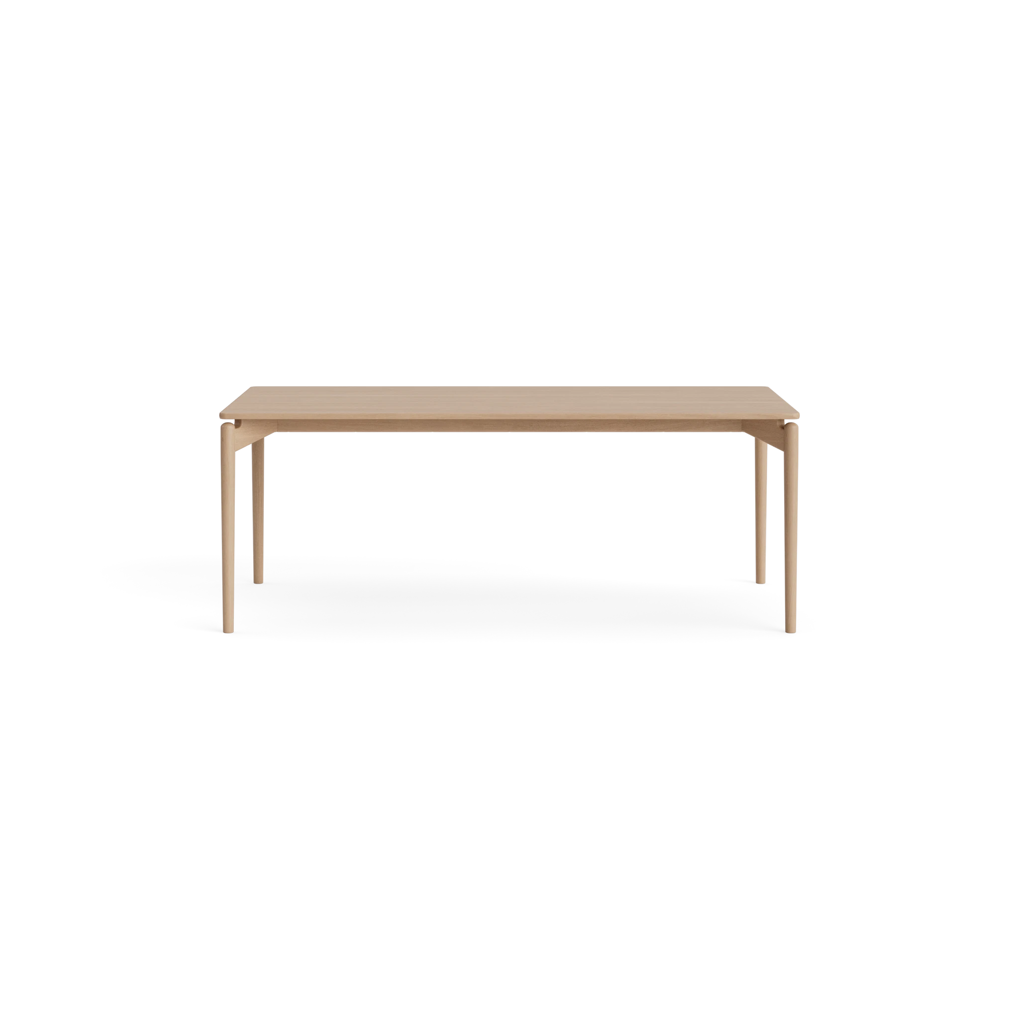 PURE Dining Table 190x100 in Oak White oil – Solid wood dining table by Bruunmunch
