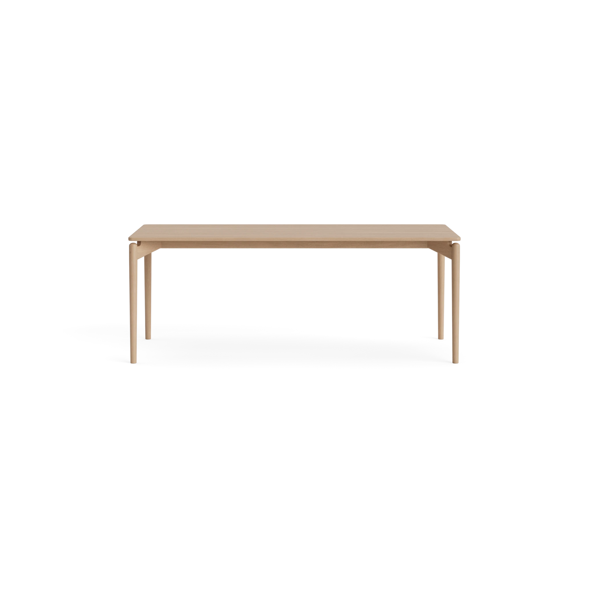 PURE Dining Table Length 190 in Oak White oil – Solid wood dining table by Bruunmunch