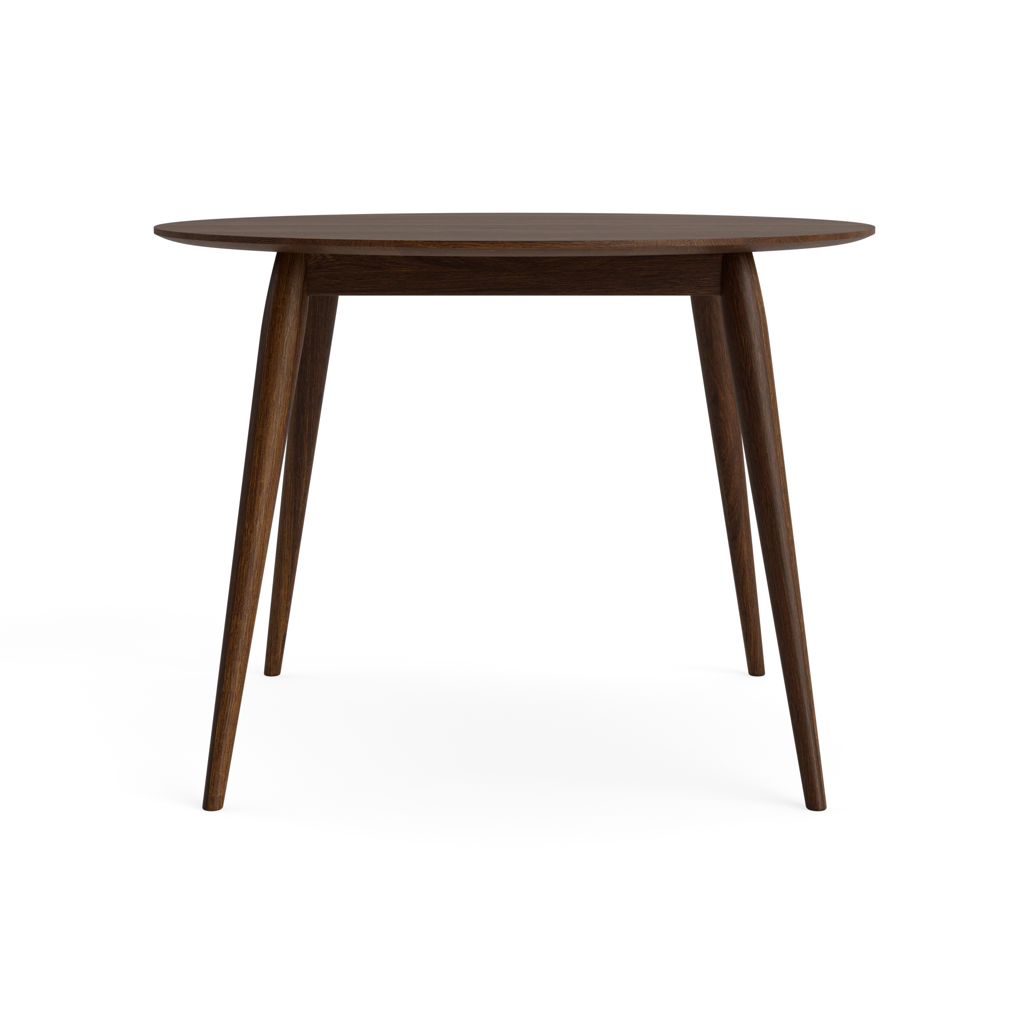 PLAYdinner Round Ø100 & Ø120 Dining Table in Oak Smoked – Solid wood dining table by Bruunmunch