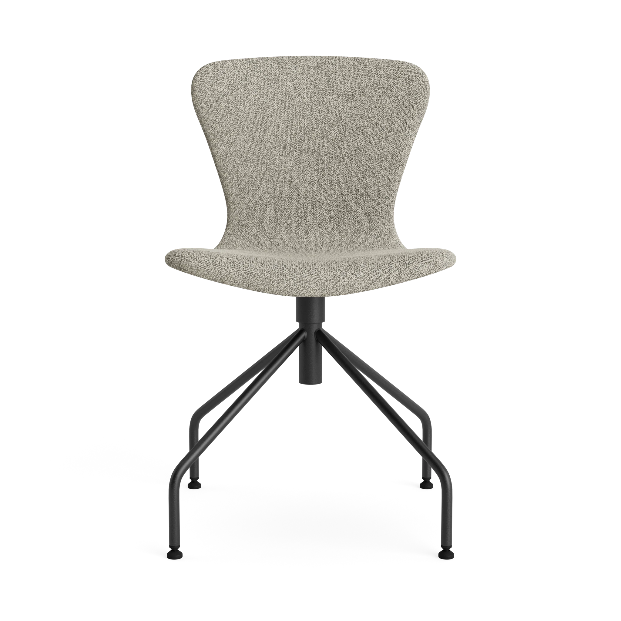 PLAY Chair Swing Fabric in Crush Bouclé 050 – Upholstered dining chair by Bruunmunch